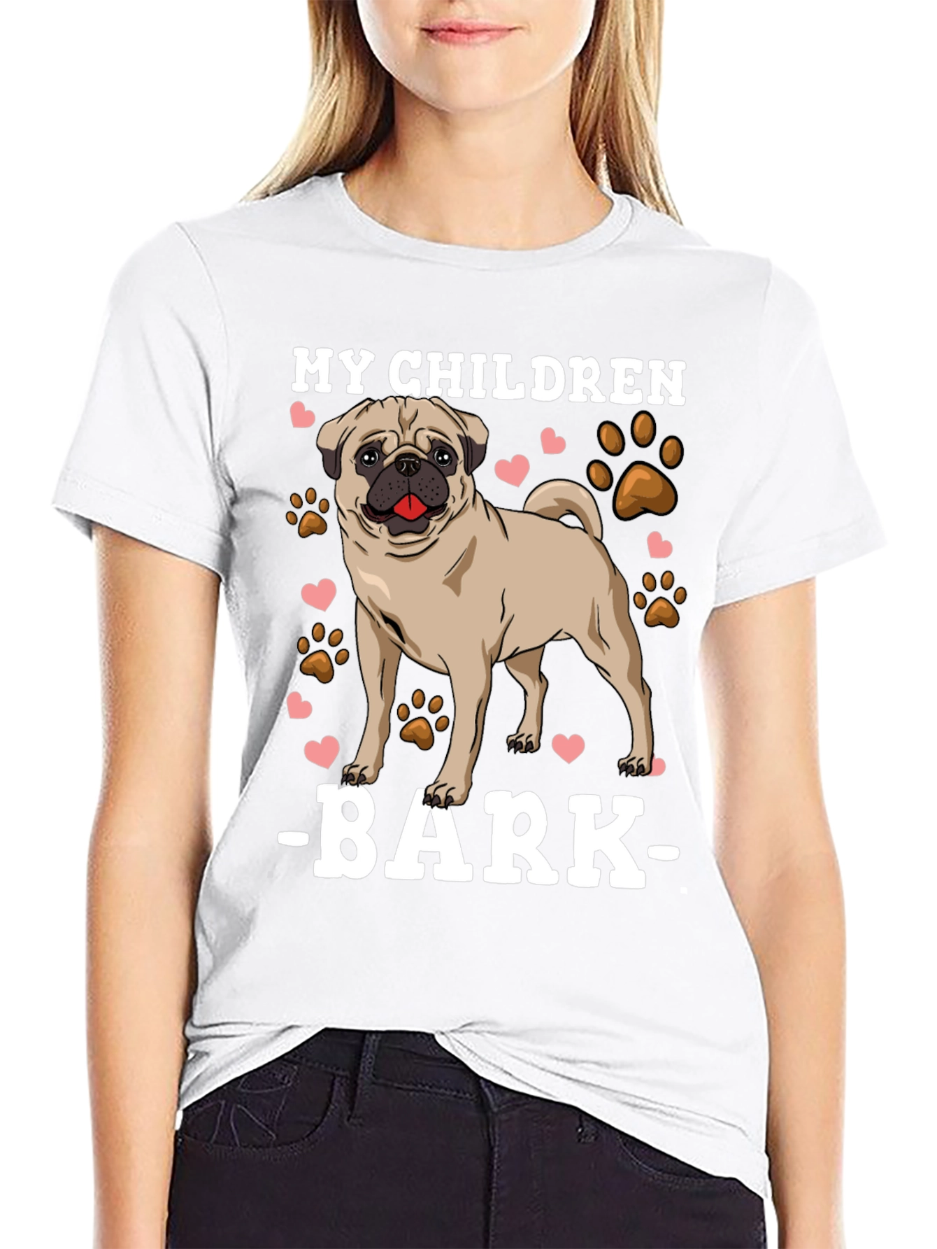 My Children Bark T-Shirt Pug Dog Lover Tee