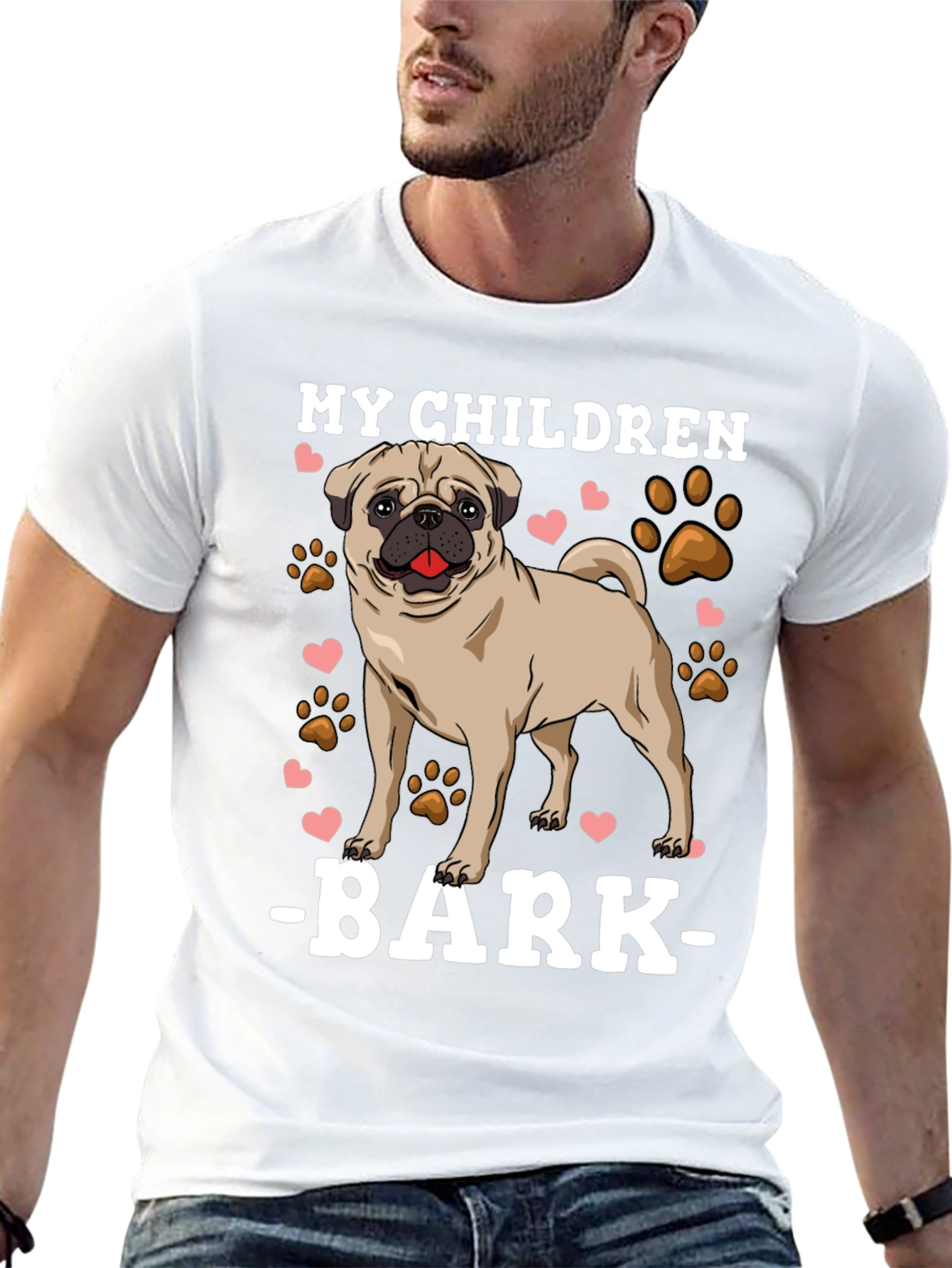 My Children Bark T-Shirt Pug Dog Lover Tee