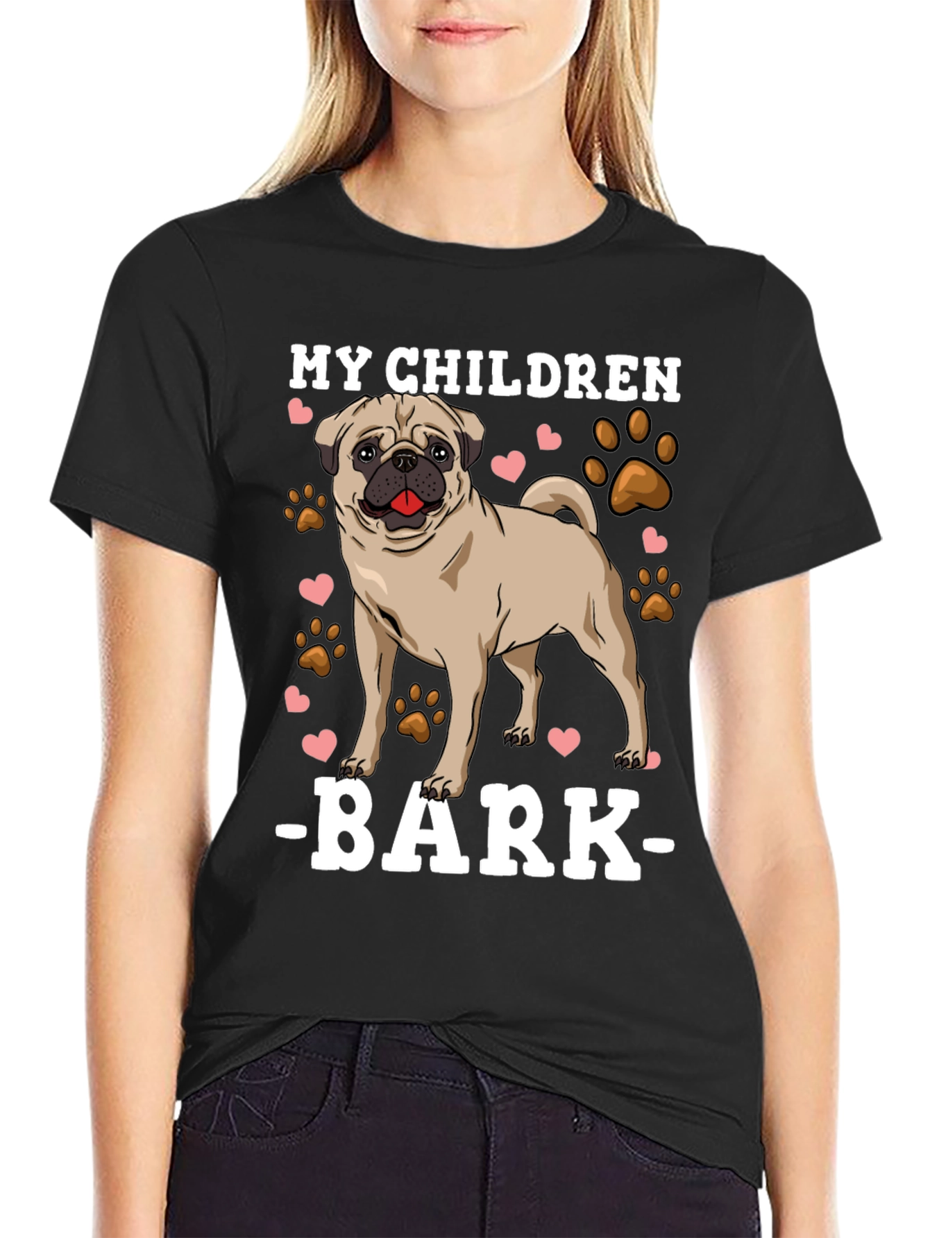 My Children Bark T-Shirt Pug Dog Lover Tee