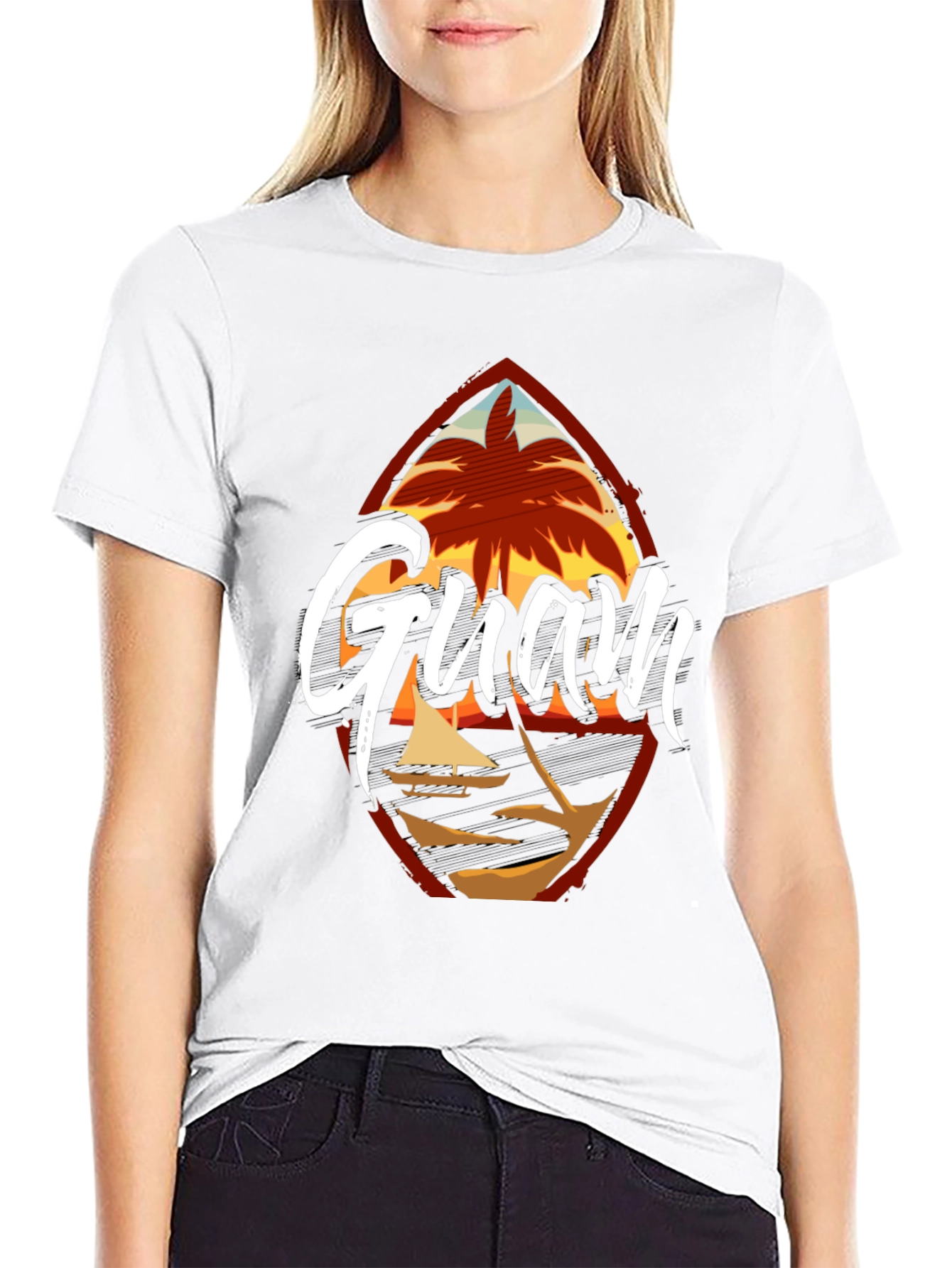 Guam Island Black T-Shirt