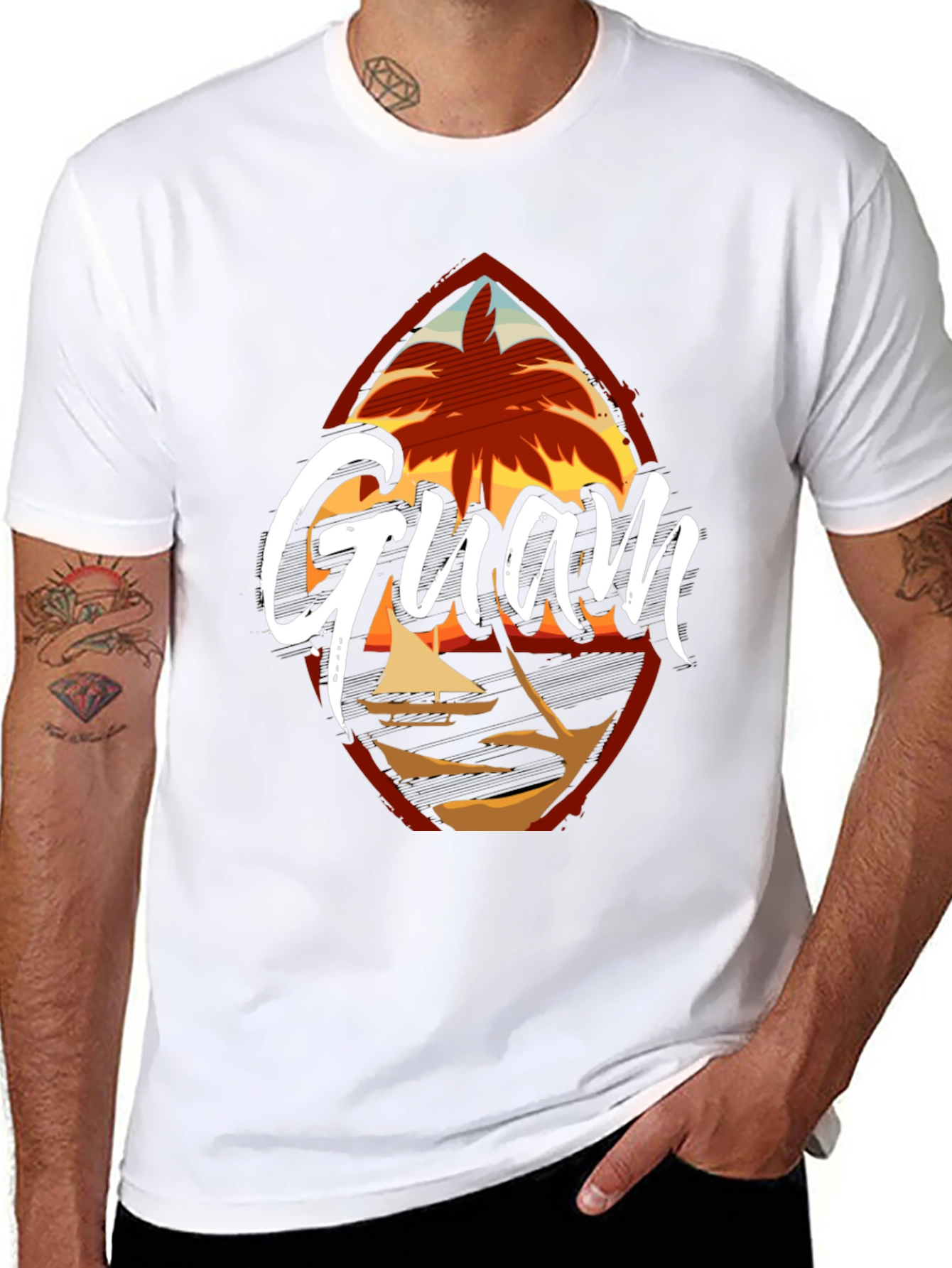 Guam Island Black T-Shirt