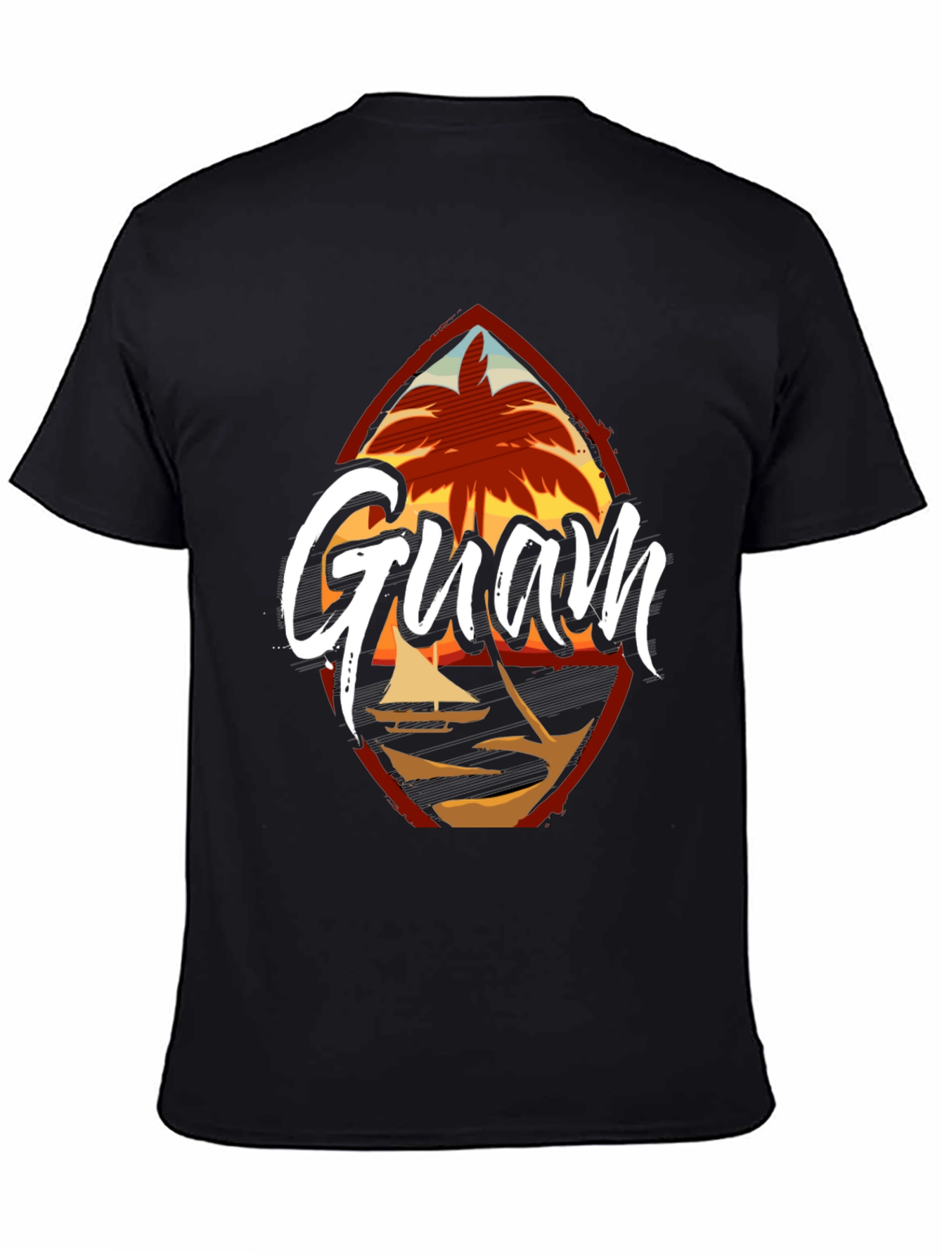 Guam Island Black T-Shirt