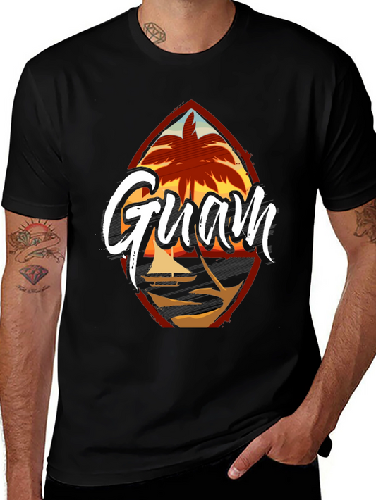 Guam Island Black T-Shirt