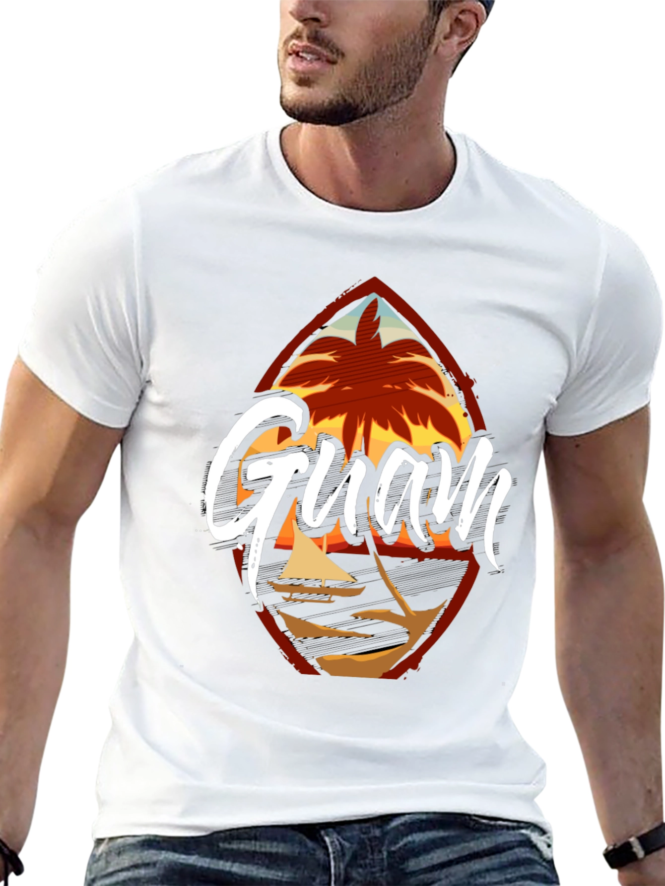 Guam Island Black T-Shirt