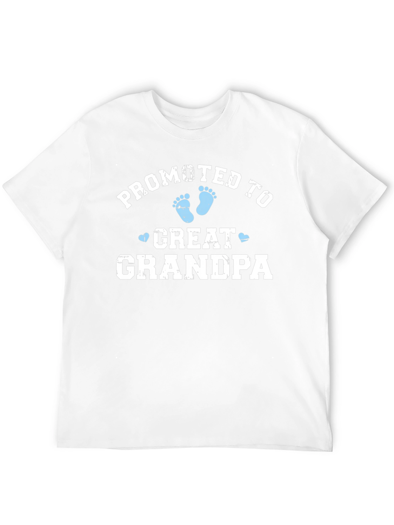 Promoted to Great Grandpa Black T-Shirt