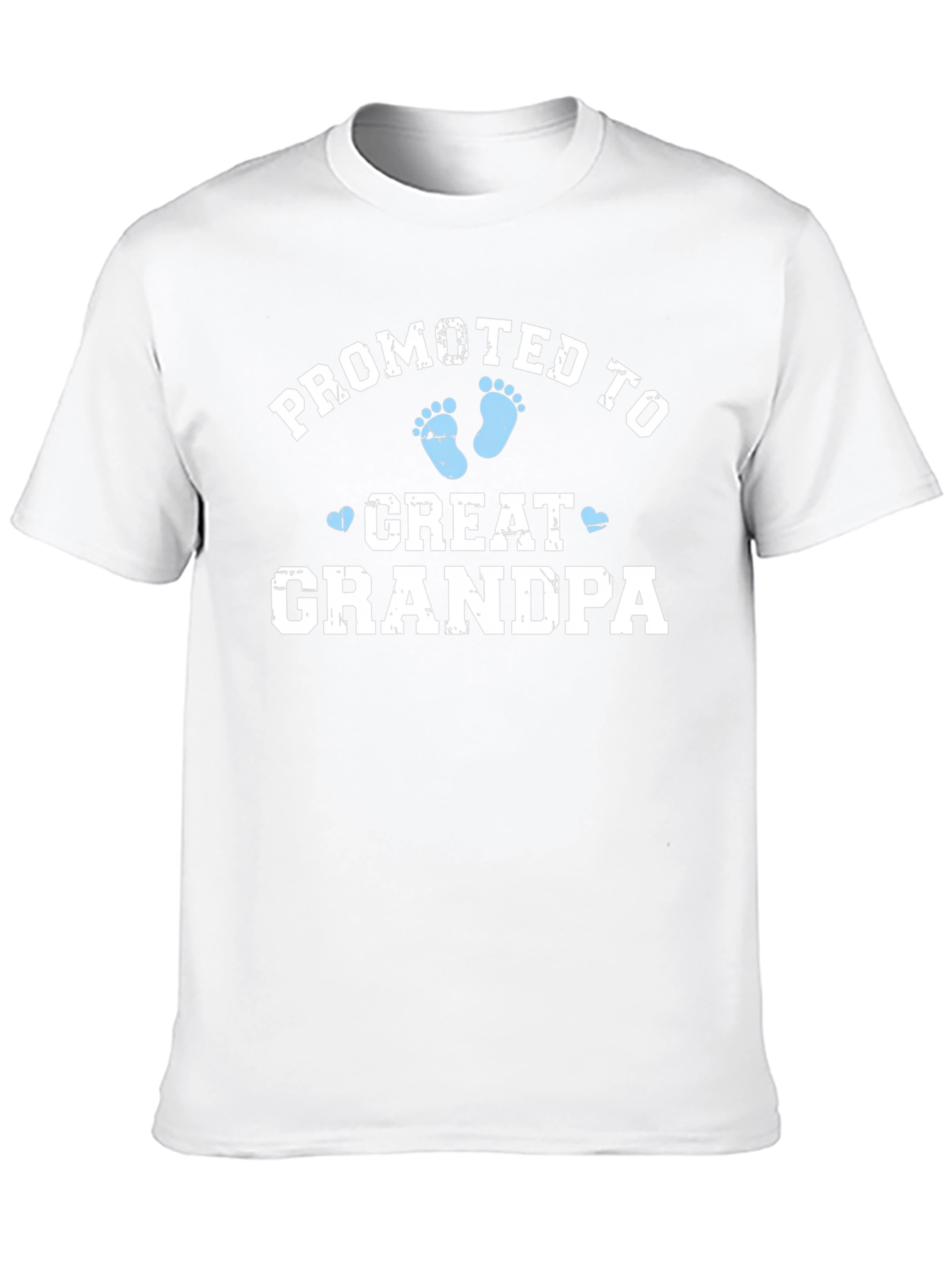 Promoted to Great Grandpa Black T-Shirt