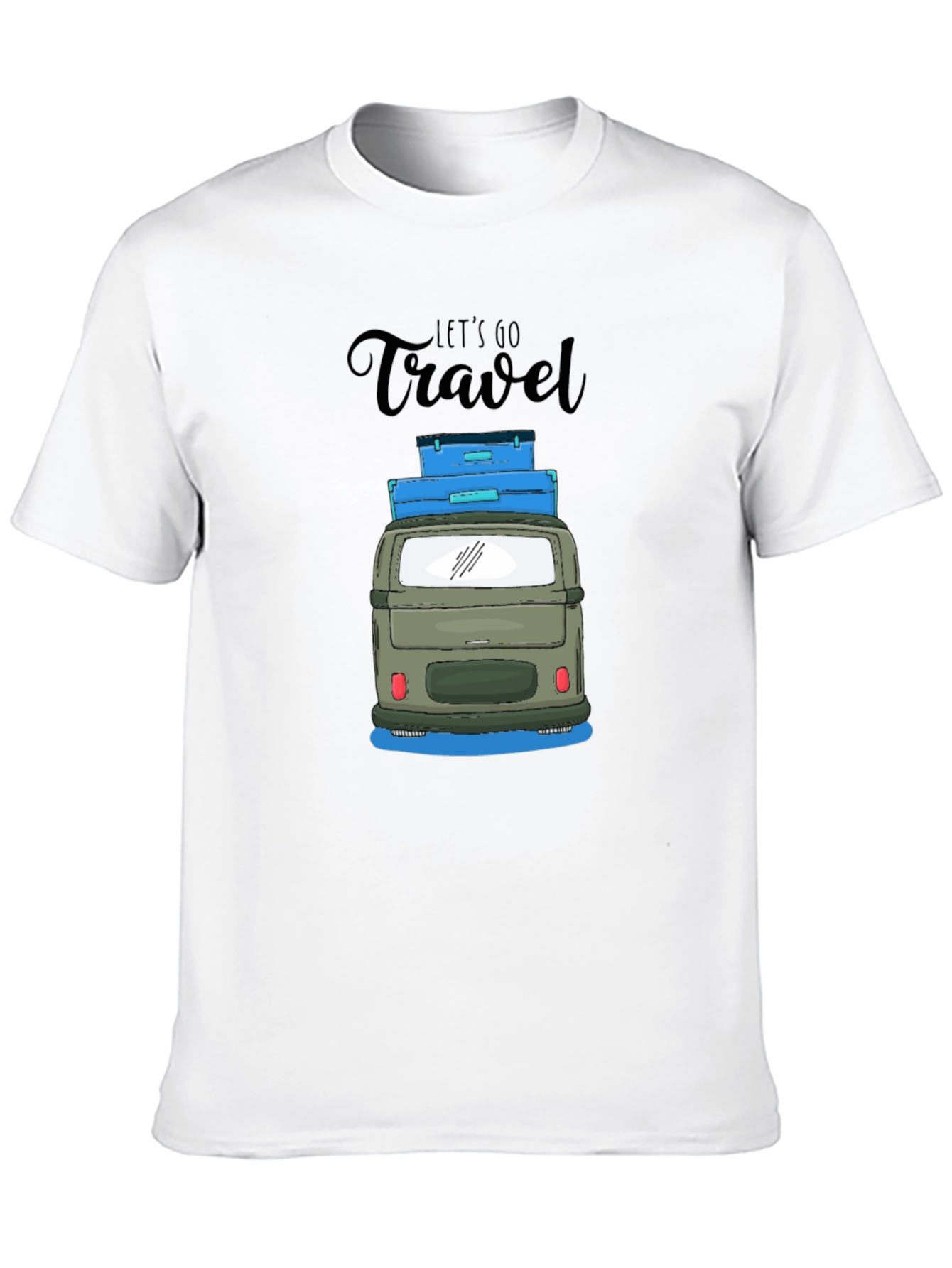 Lets Go Travel Black T-Shirt