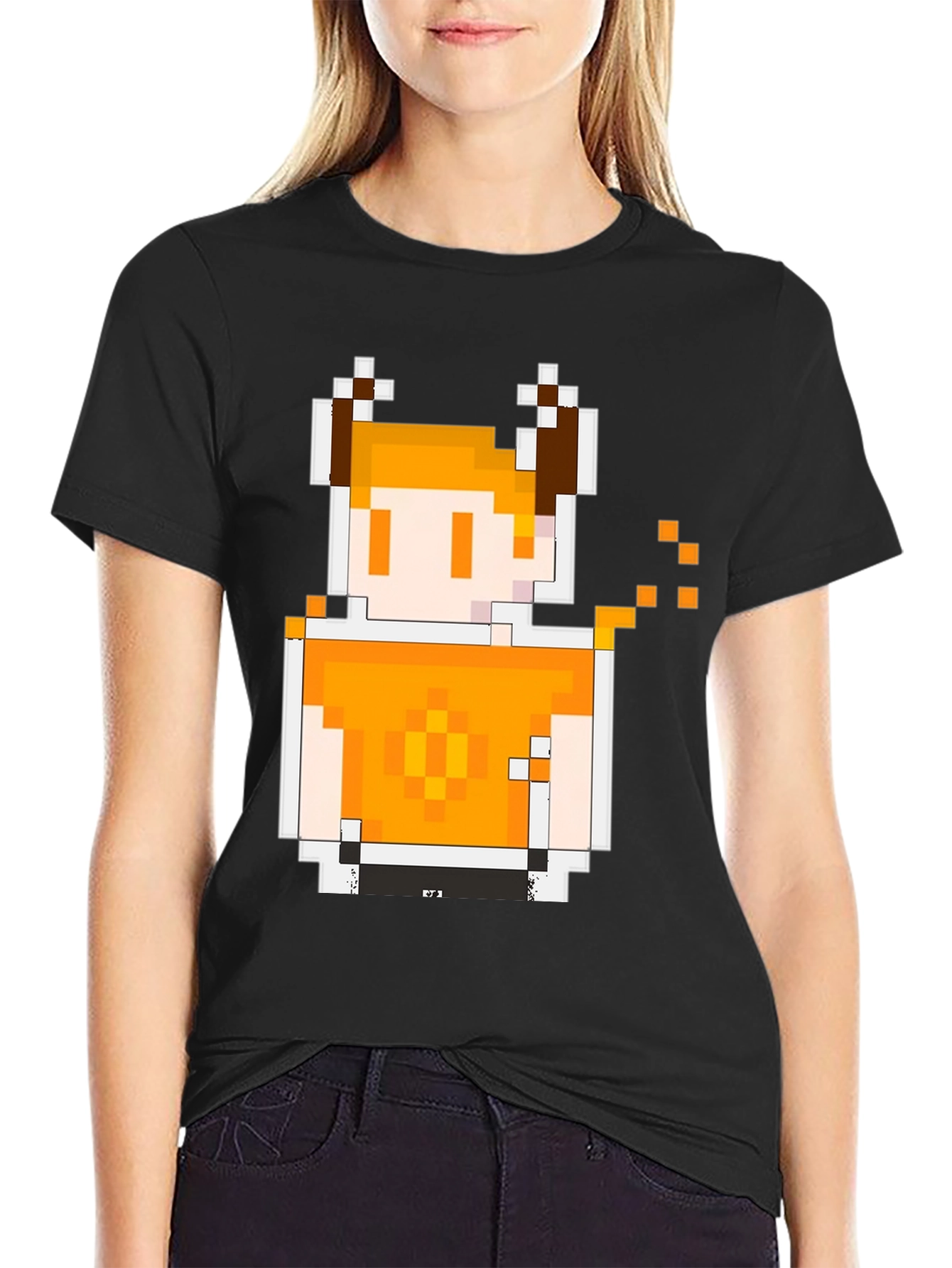 Pixel Art Character T-Shirt - Retro Gaming Style