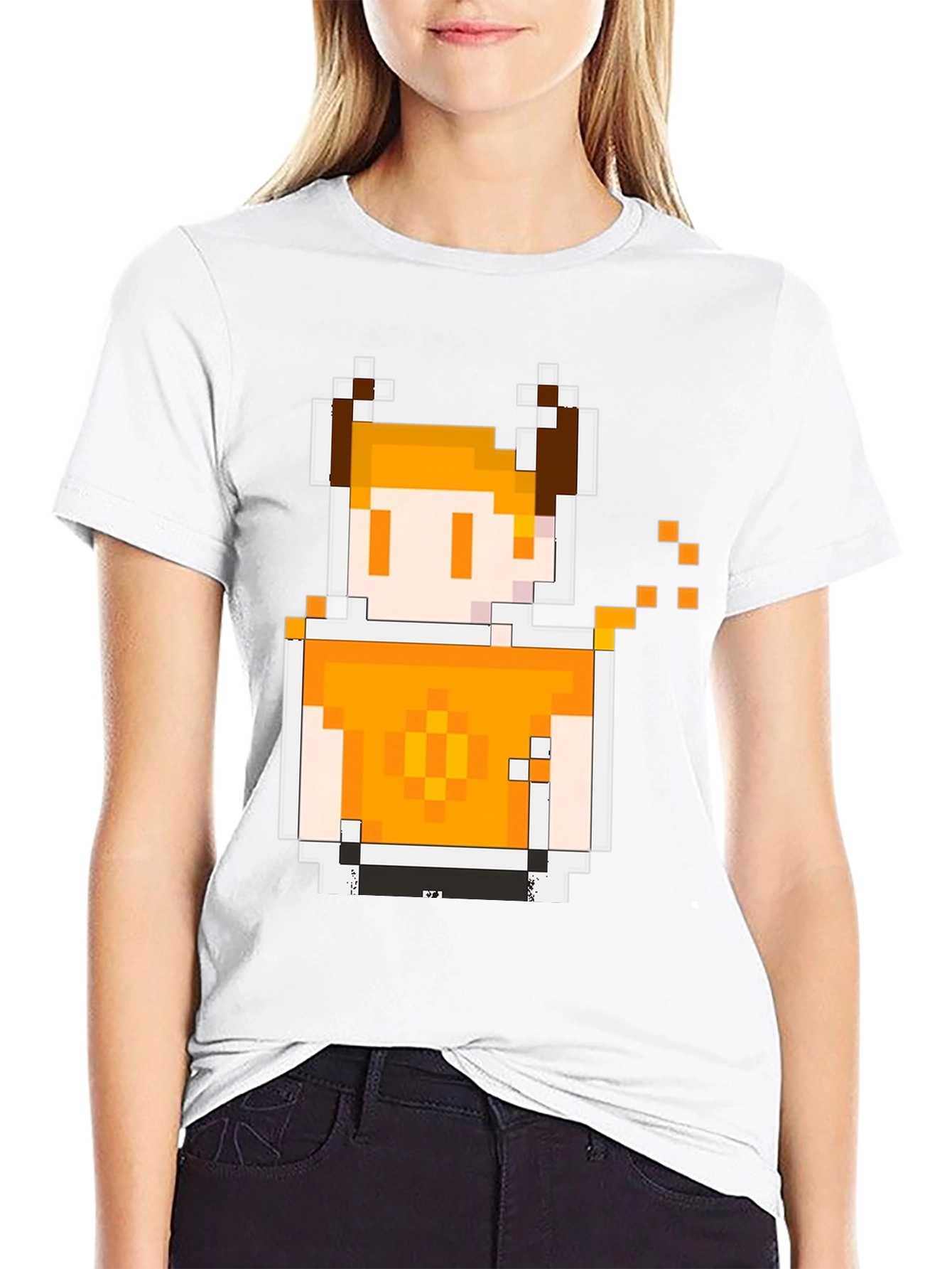 Pixel Art Character T-Shirt - Retro Gaming Style
