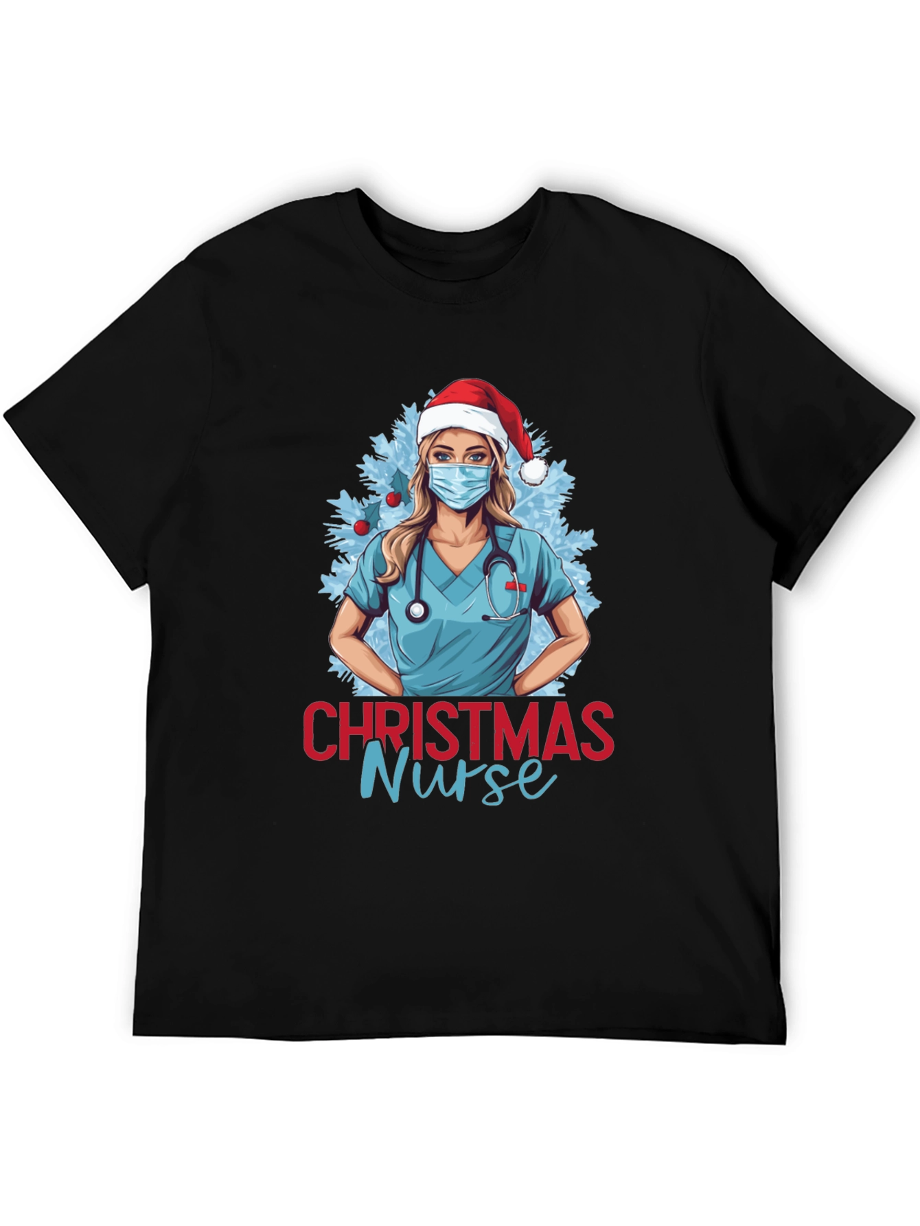 Christmas Nurse Graphic T-Shirt
