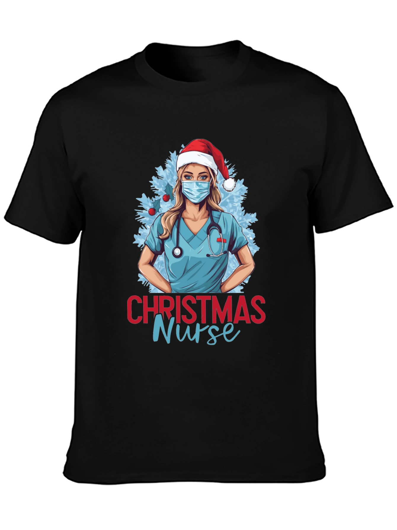 Christmas Nurse Graphic T-Shirt