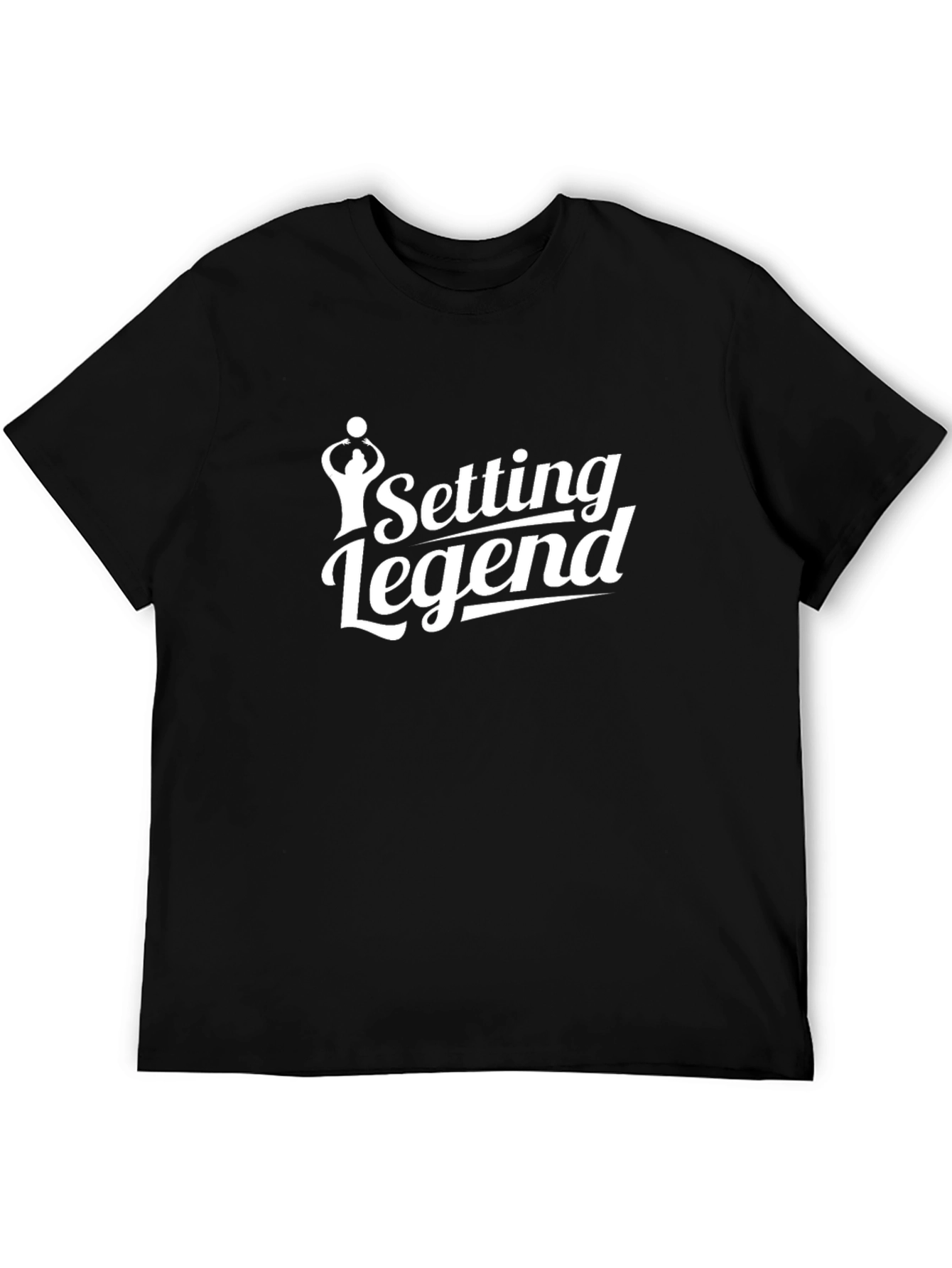Setting Legend Black Cotton T-Shirt