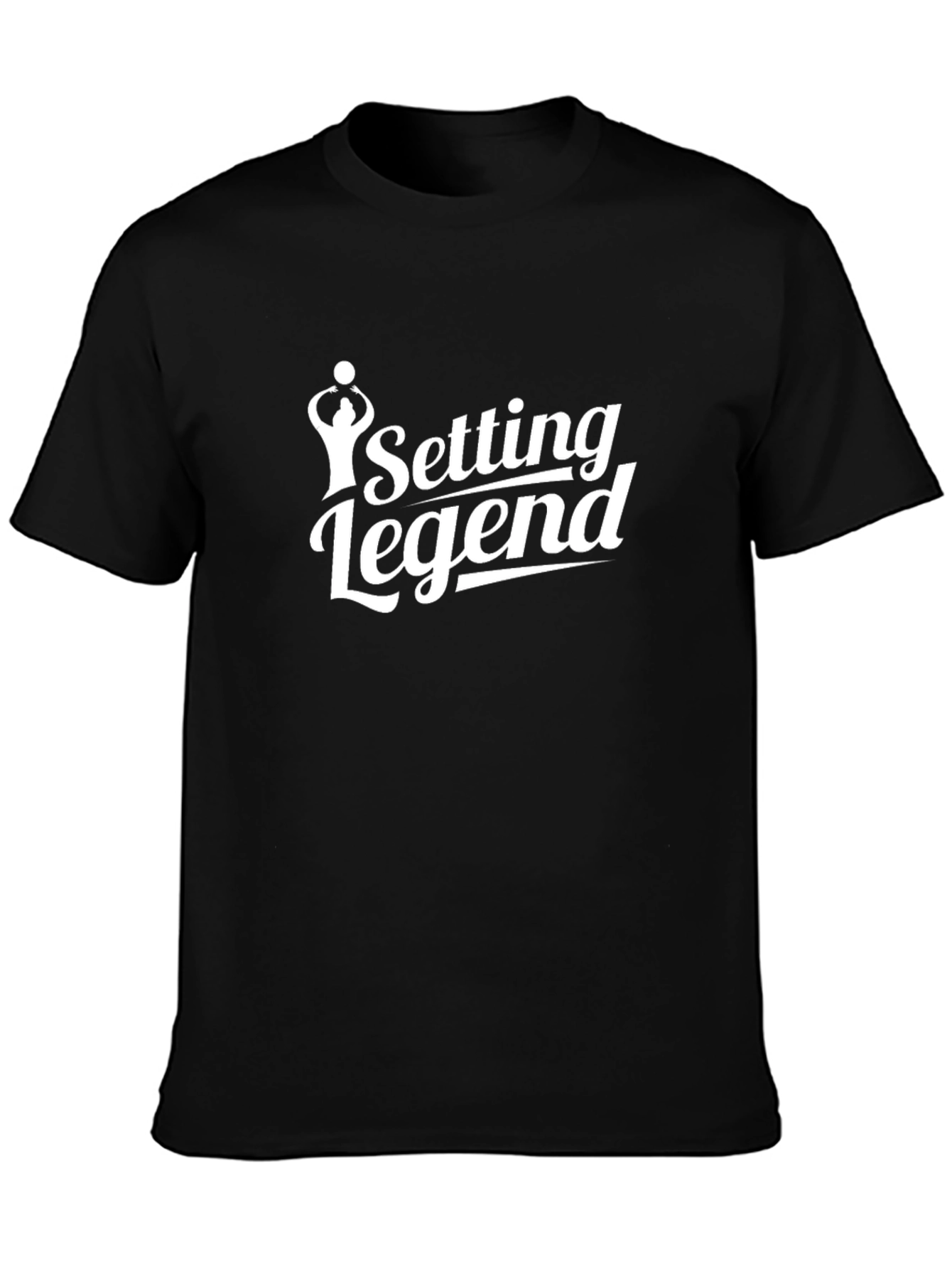 Setting Legend Black Cotton T-Shirt