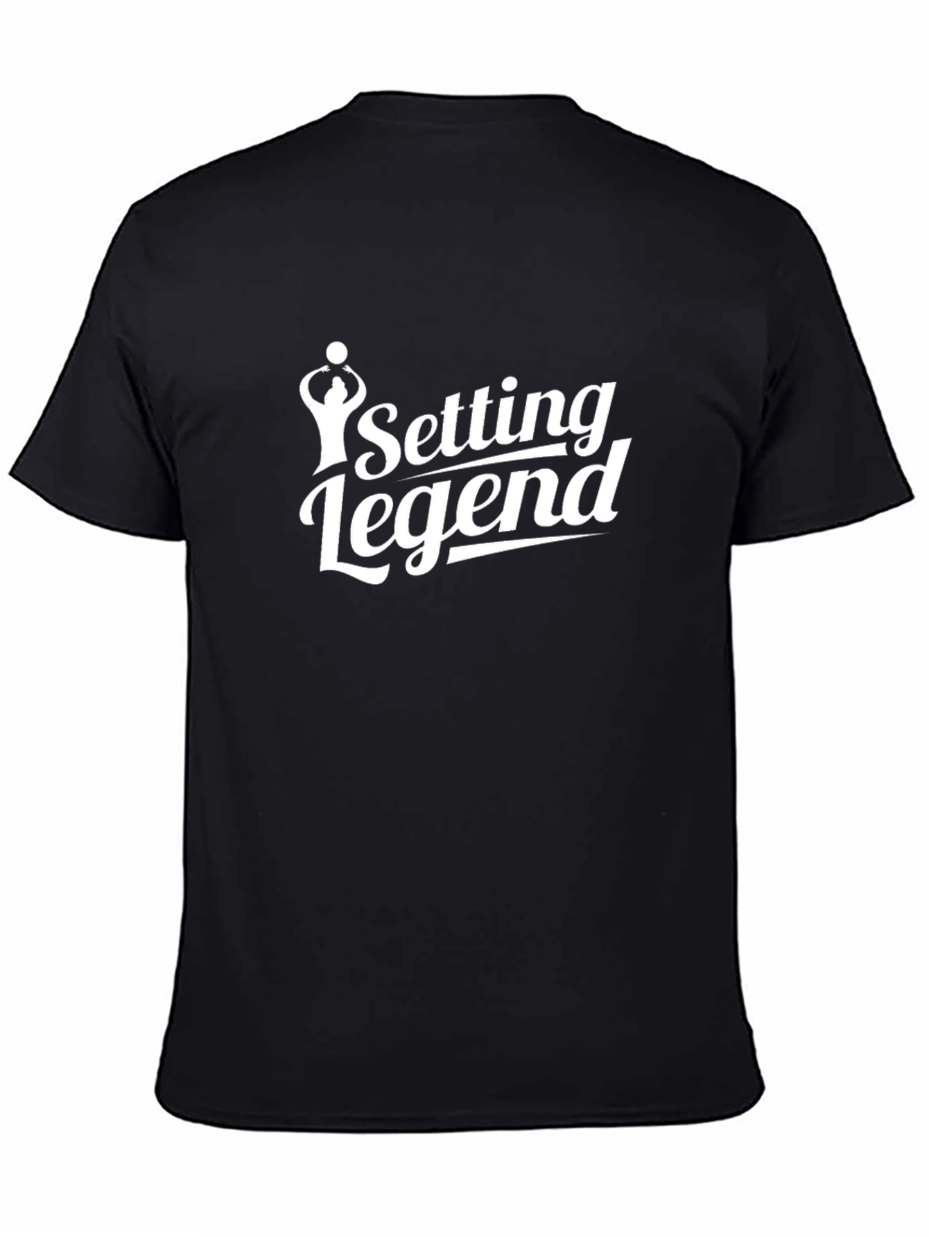 Setting Legend Black Cotton T-Shirt