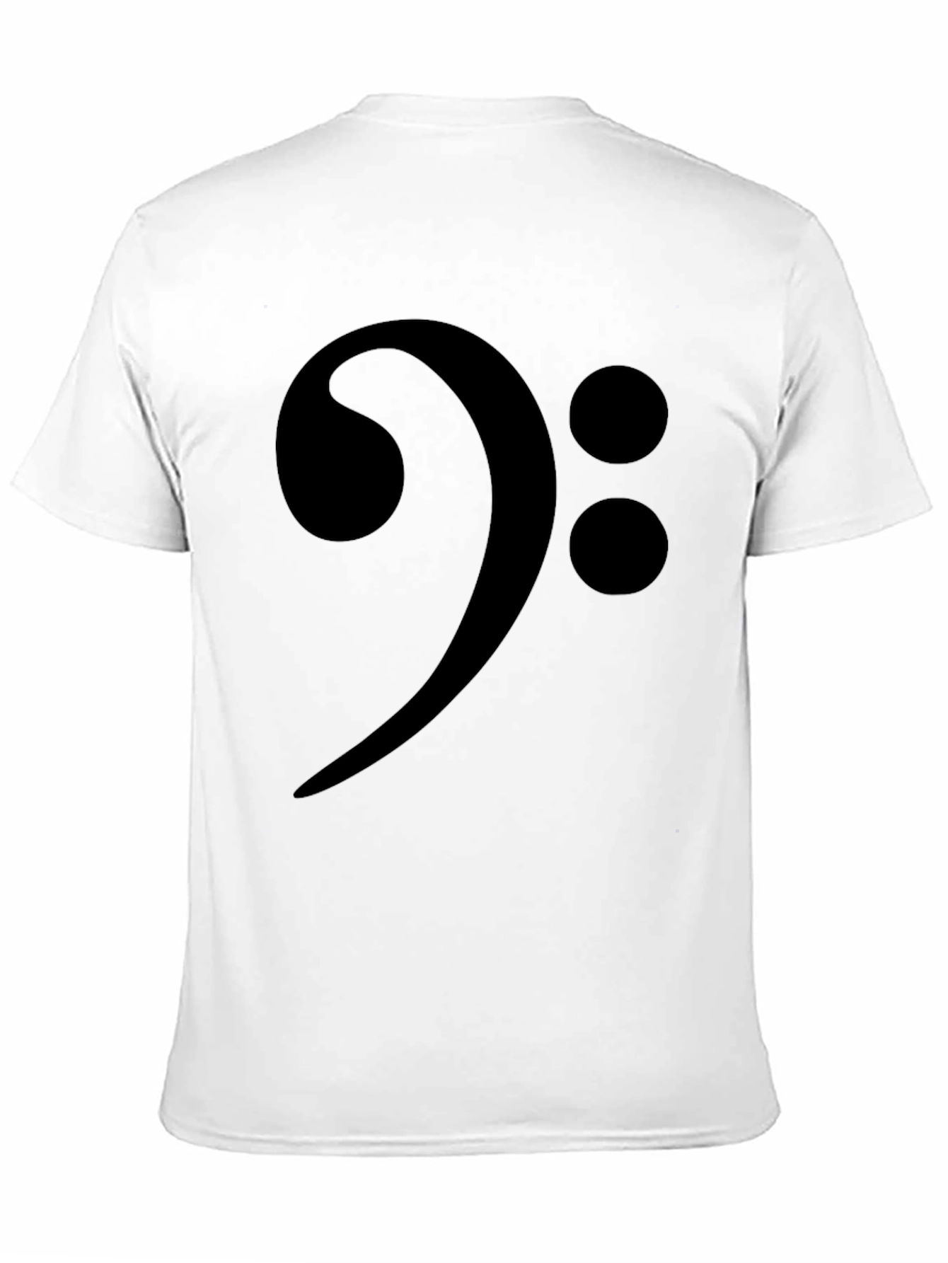 Bass Clef Black T-Shirt - Music Lover Tee