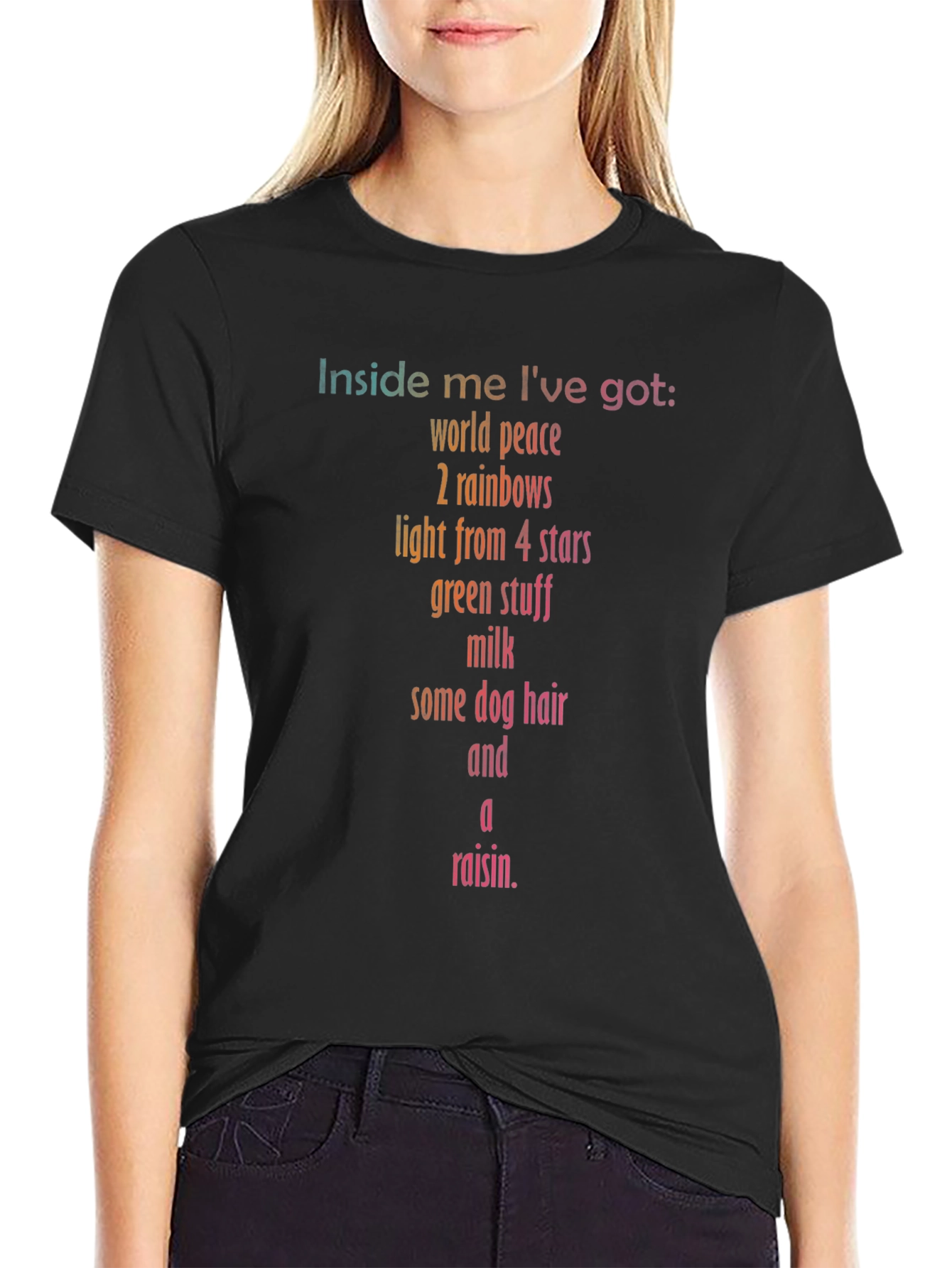 Humorous Inside Me Graphic Print T-Shirt