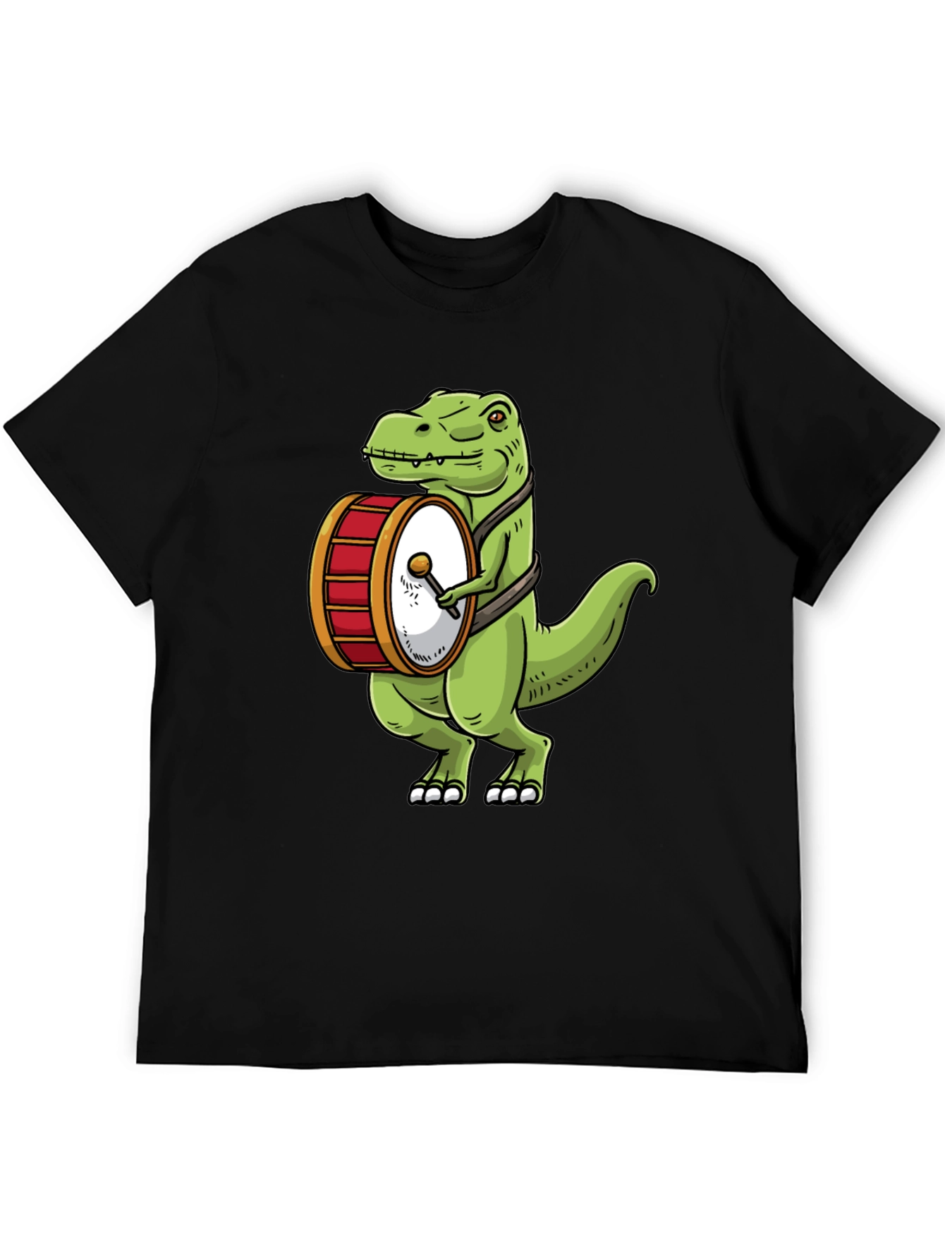 Dinosaur Drummer T-Shirt - Funny Dino Band Tee
