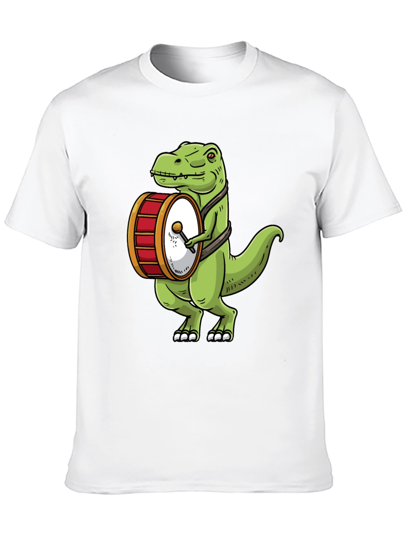 Dinosaur Drummer T-Shirt - Funny Dino Band Tee