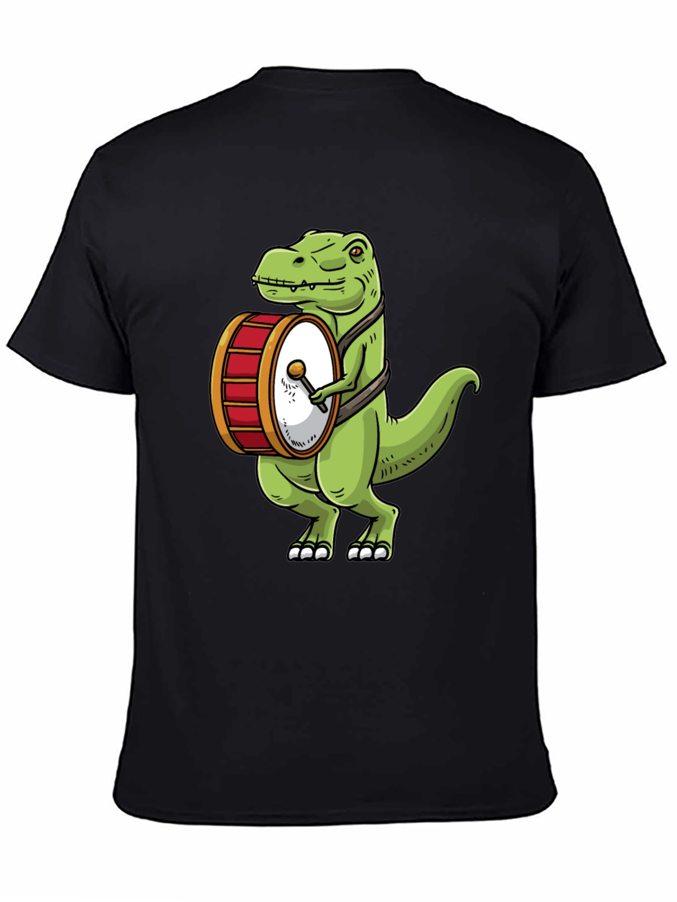 Dinosaur Drummer T-Shirt - Funny Dino Band Tee
