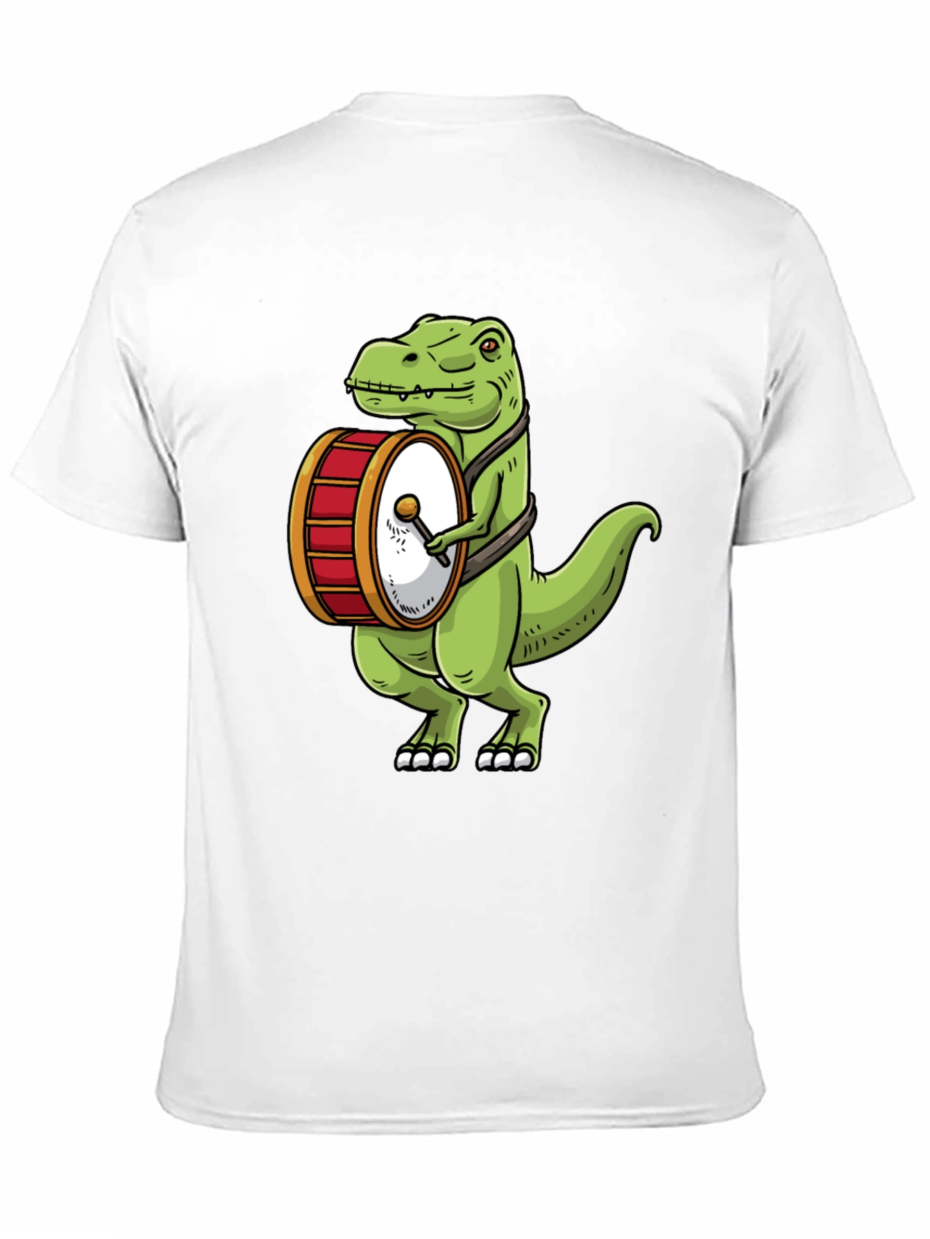 Dinosaur Drummer T-Shirt - Funny Dino Band Tee