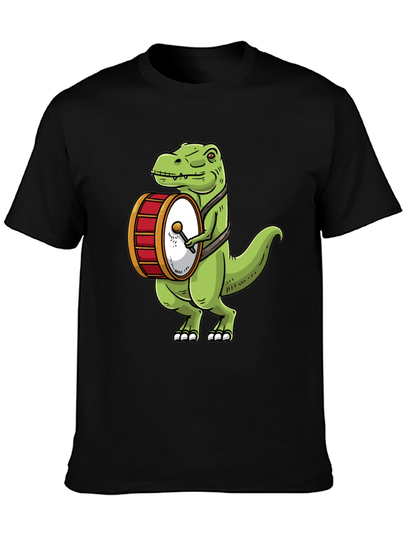Dinosaur Drummer T-Shirt - Funny Dino Band Tee