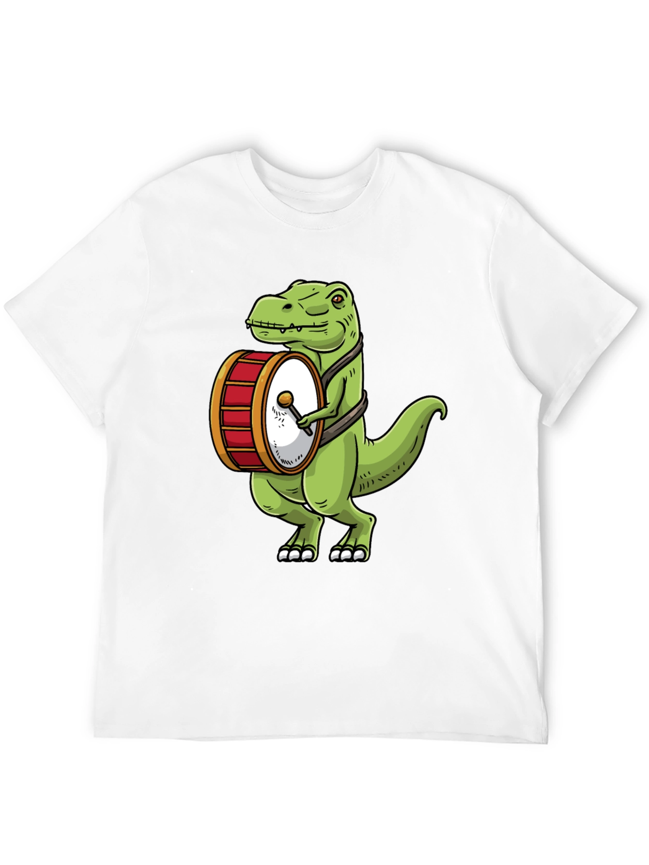 Dinosaur Drummer T-Shirt - Funny Dino Band Tee