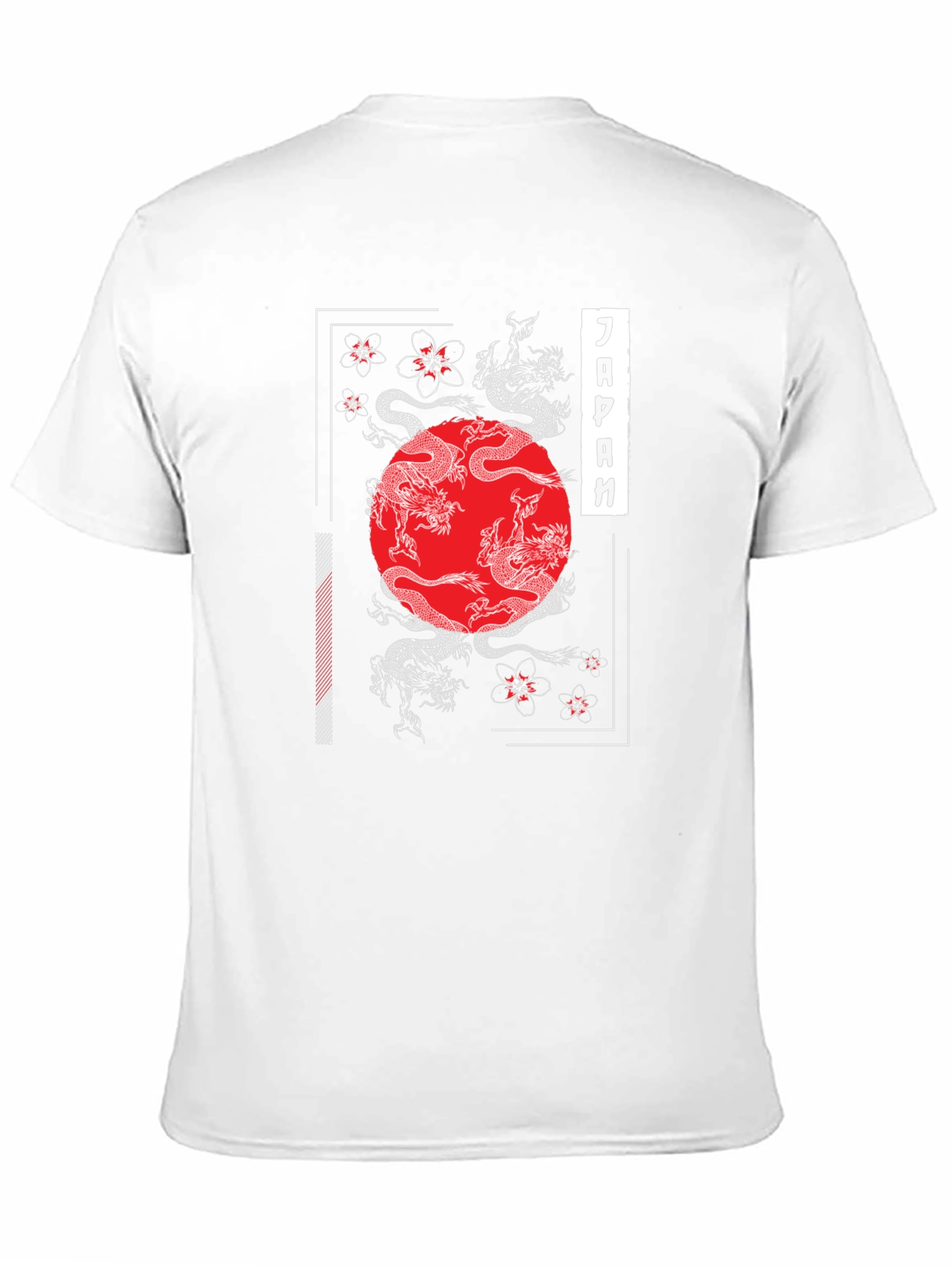 Japanese Dragon & Cherry Blossom Graphic T-Shirt