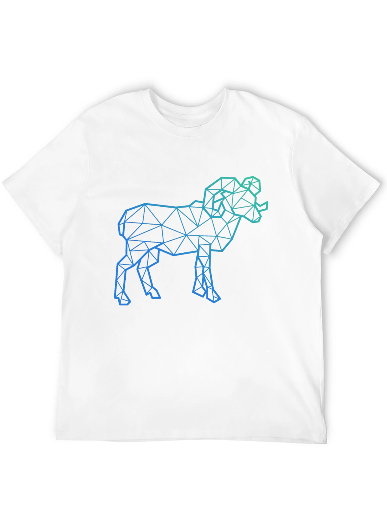Geometric Ram Graphic Tee - Black