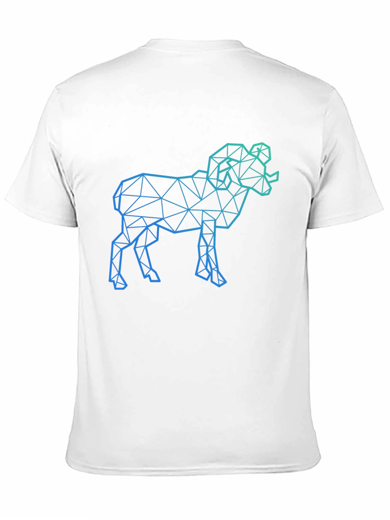 Geometric Ram Graphic Tee - Black