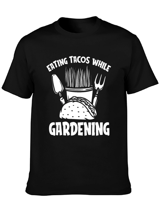 Taco Gardening T-Shirt - Black Graphic Tee