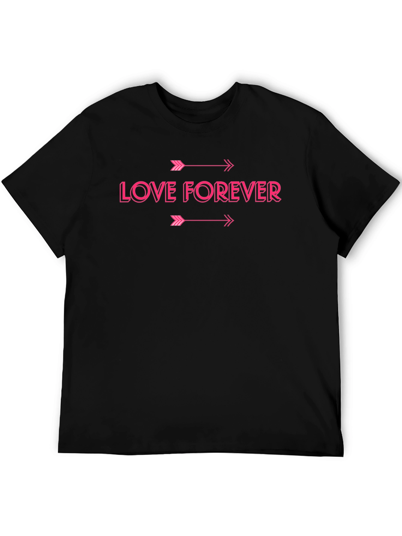 Love Forever Graphic Tee - Black Cotton Shirt