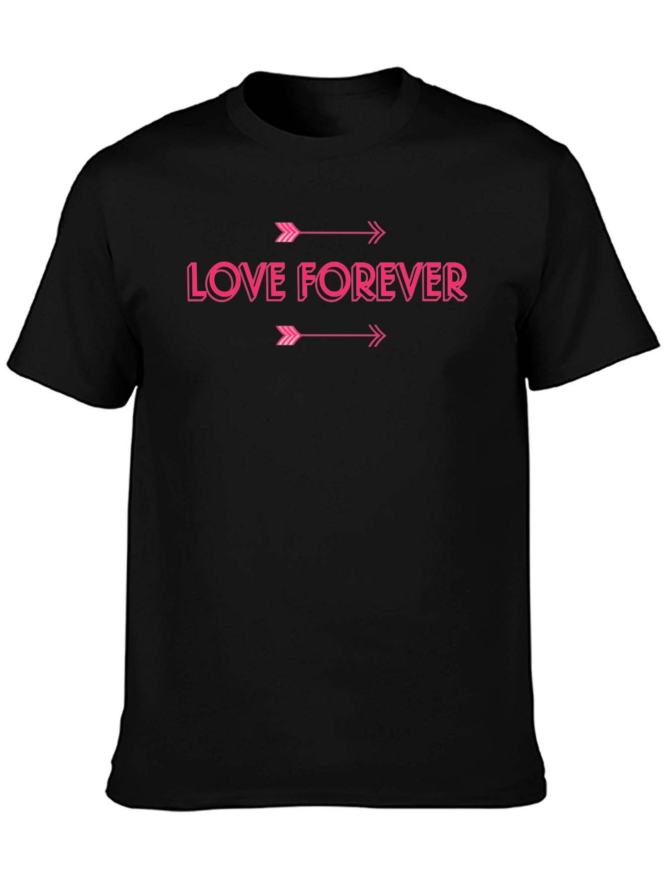 Love Forever Graphic Tee - Black Cotton Shirt