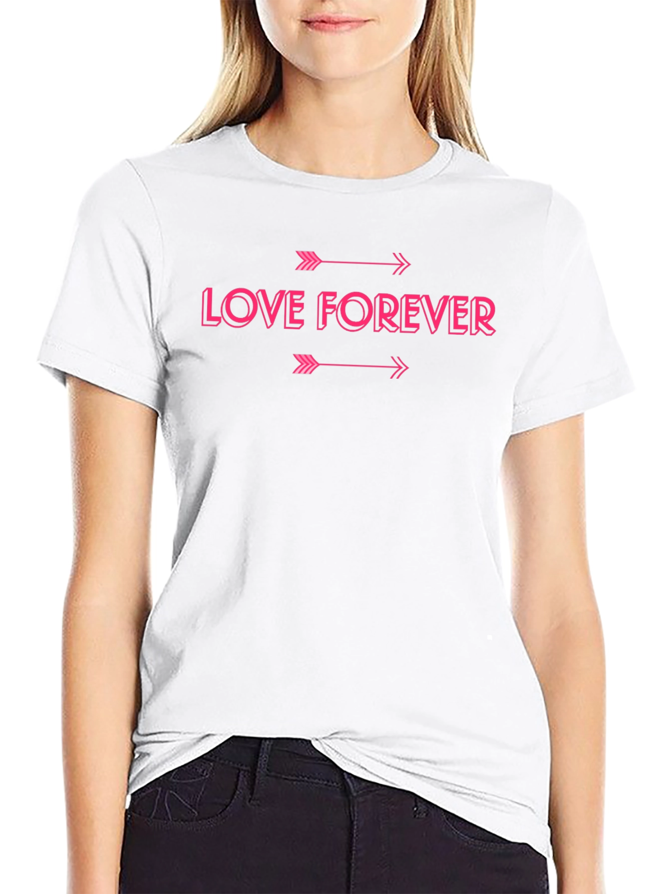 Love Forever Graphic Tee - Black Cotton Shirt