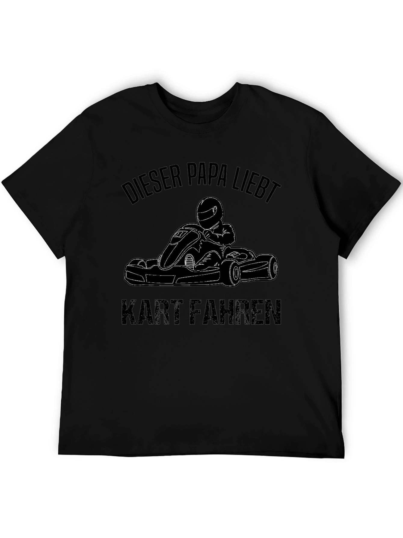 Funny Dieser Papa Liebt Kart Fahren Karting Black T-Shirt