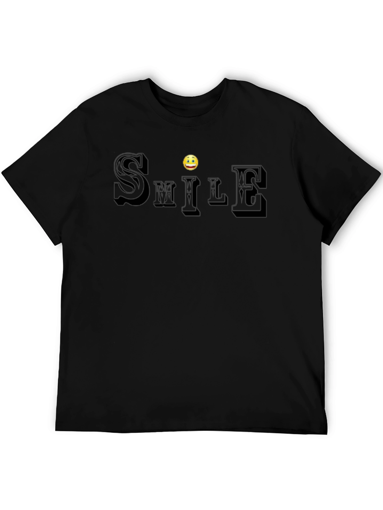 Smile Graphic Tee - Classic Crew Neck T-Shirt