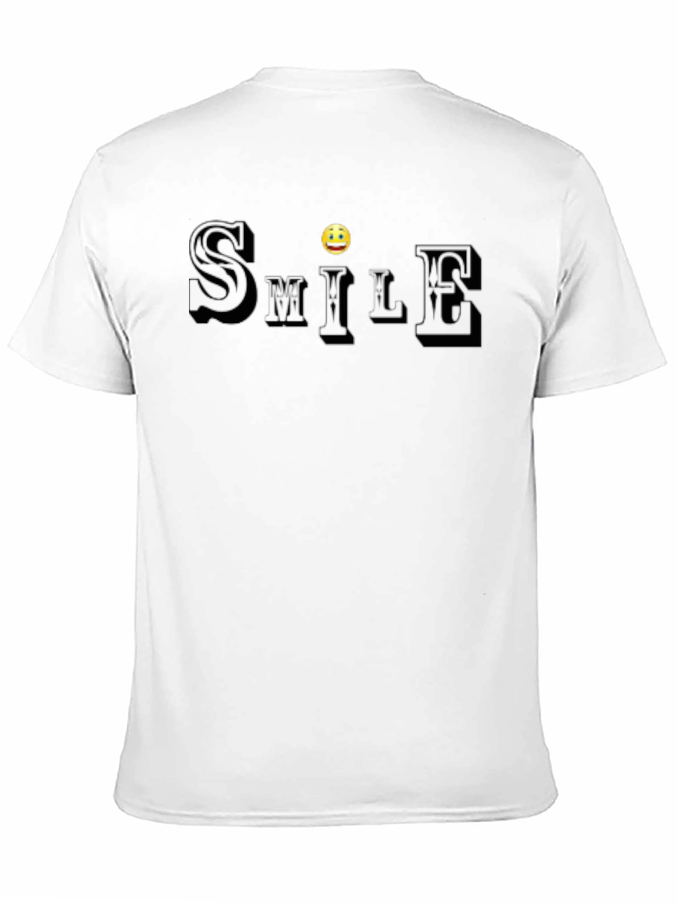 Smile Graphic Tee - Classic Crew Neck T-Shirt