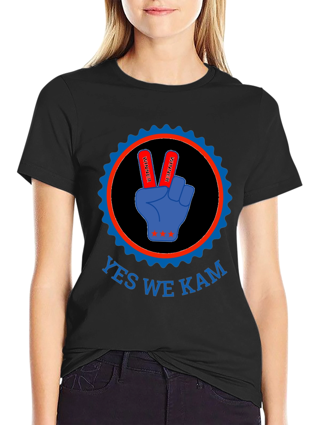 Yes We Kam T-Shirt - Victory Hand Design