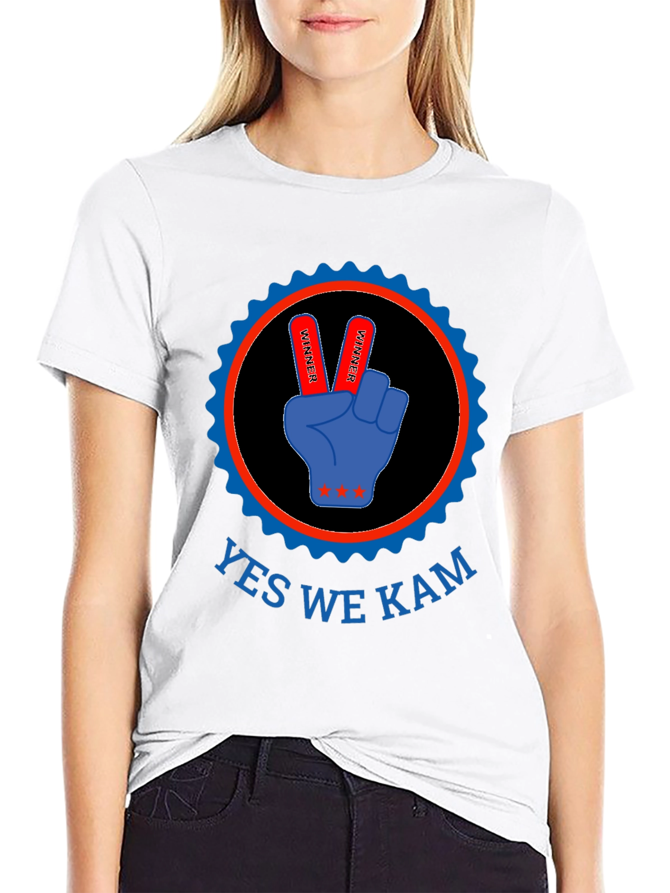 Yes We Kam T-Shirt - Victory Hand Design