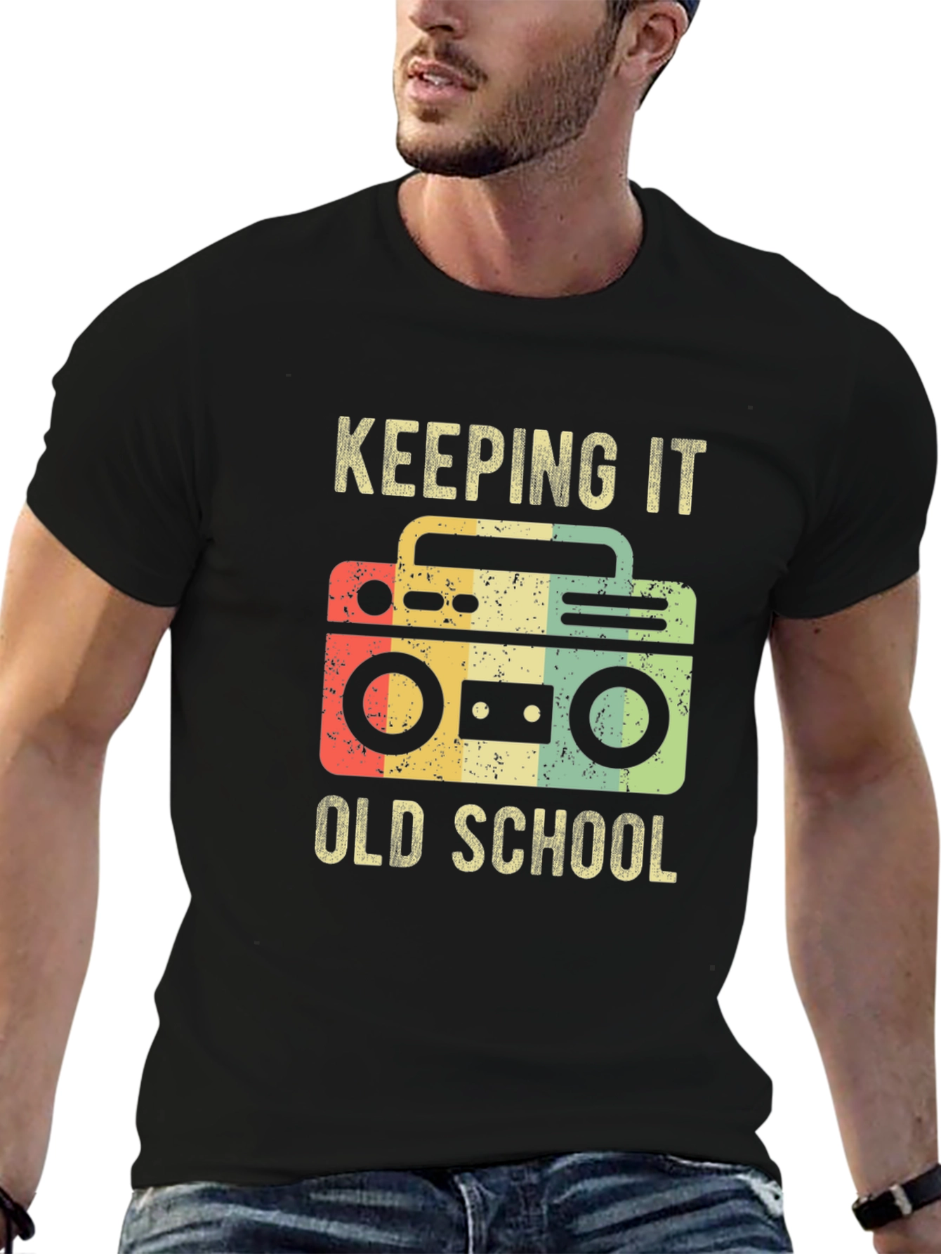 Keeping It Old School Retro Boombox T-Shirt