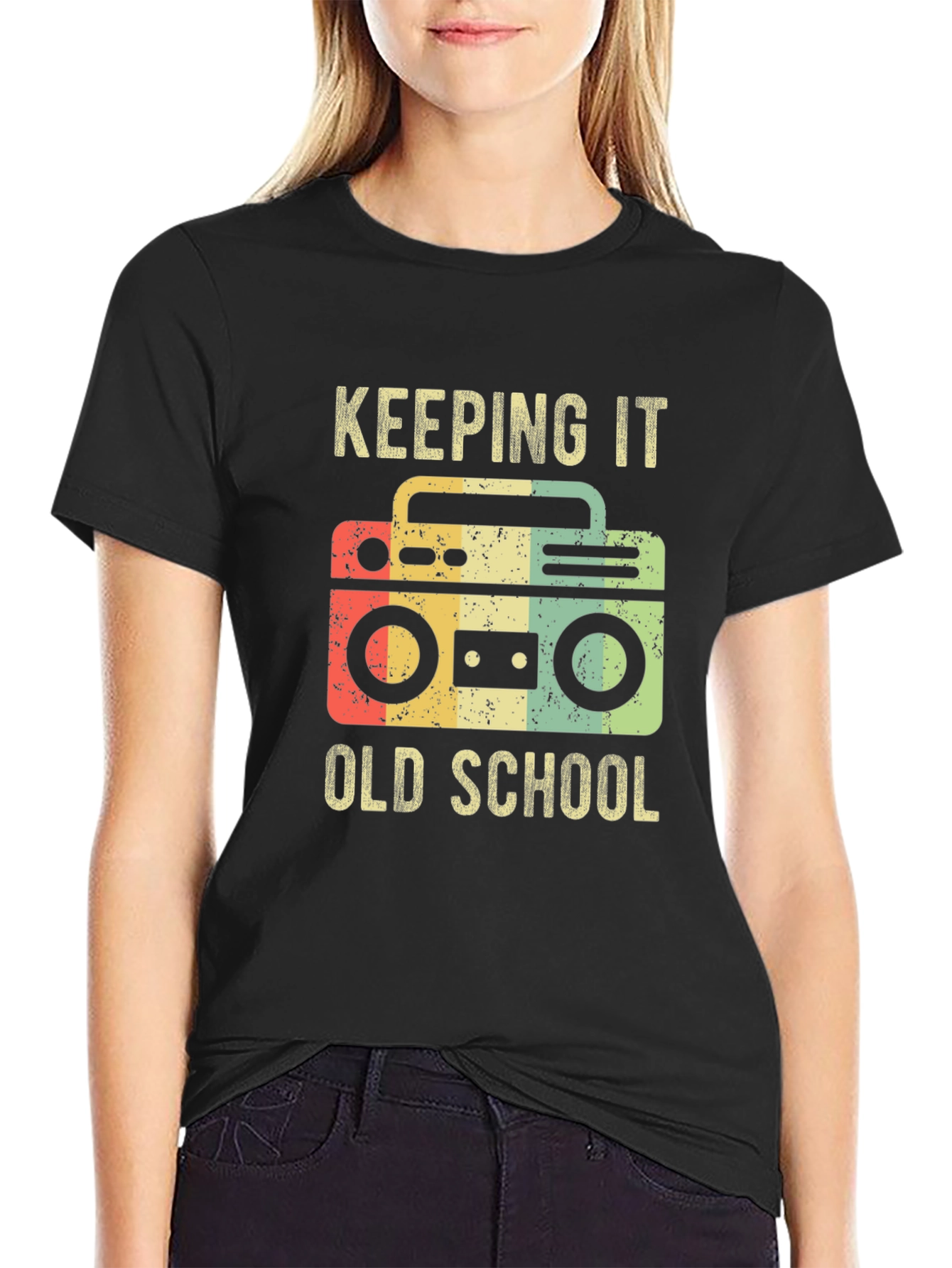 Keeping It Old School Retro Boombox T-Shirt