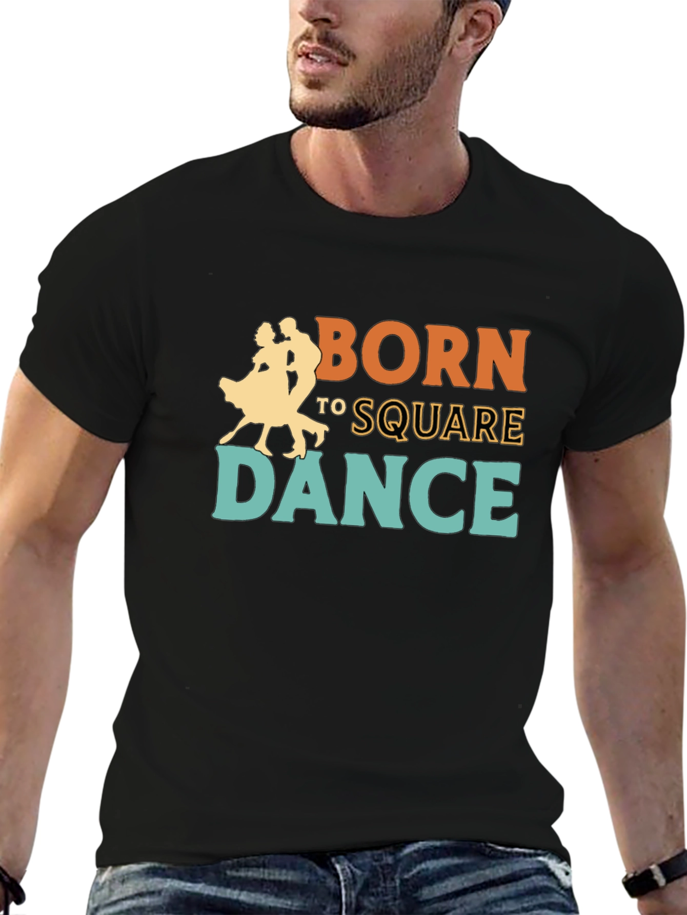 Born to Square Dance Graphic Tee - Black