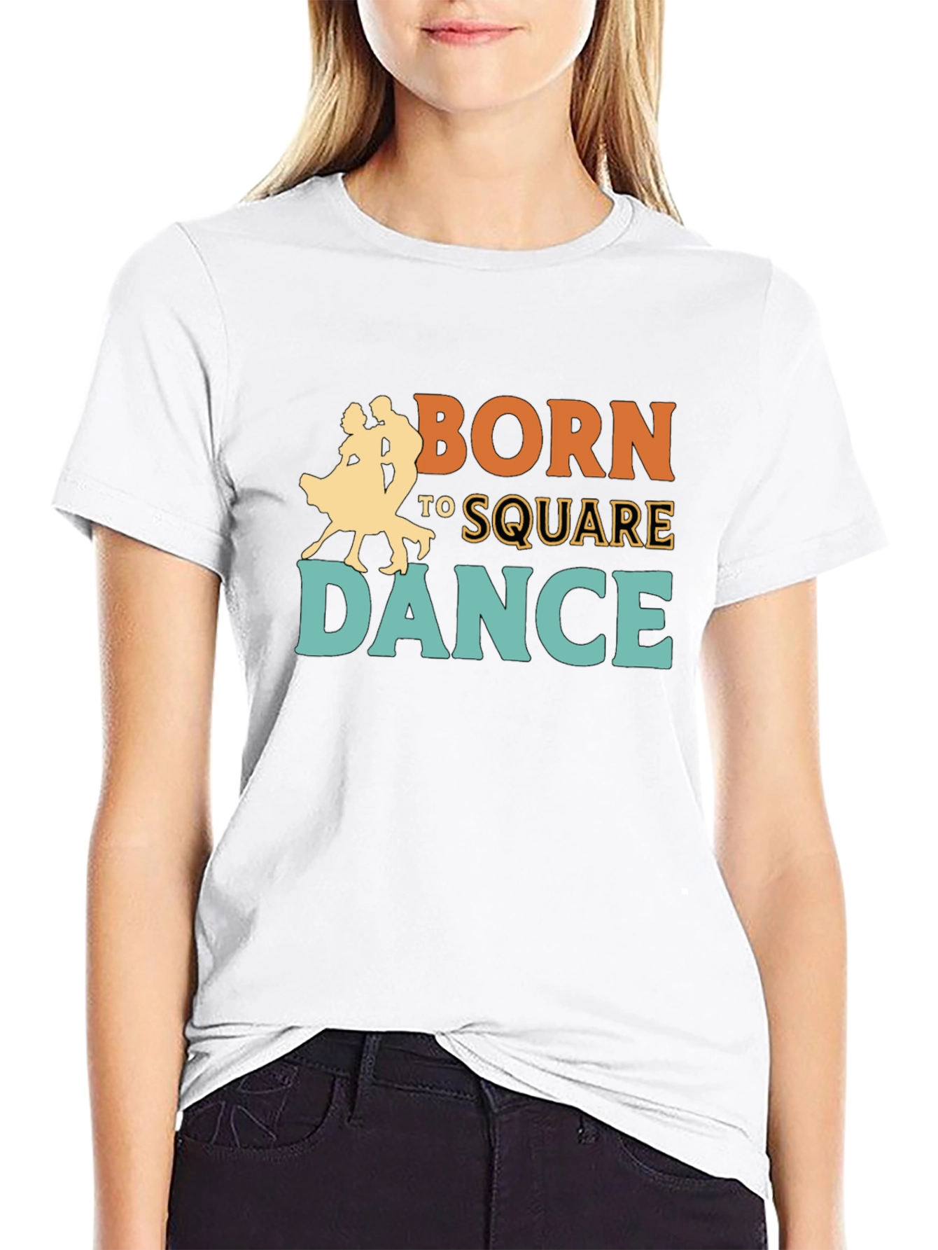 Born to Square Dance Graphic Tee - Black