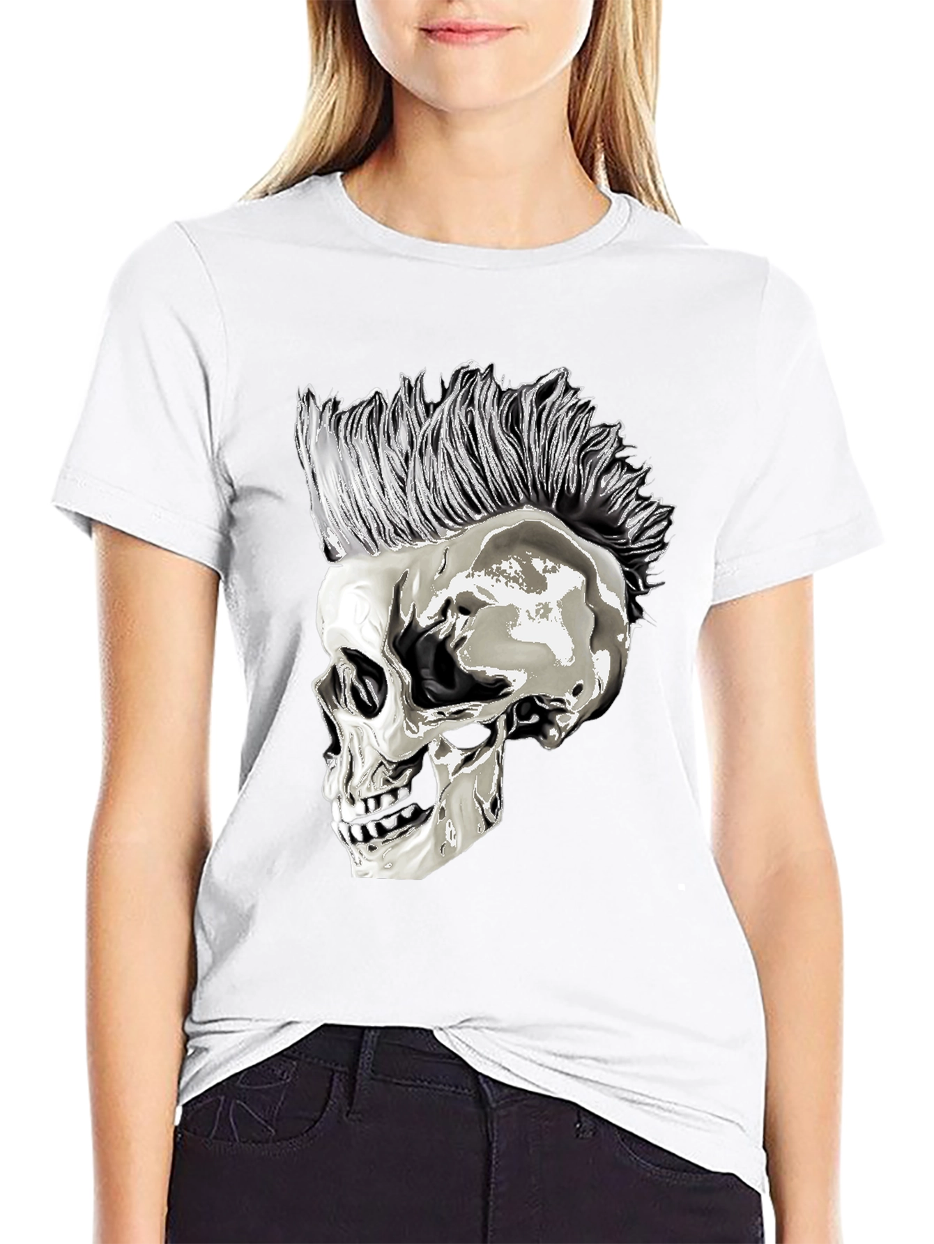 Punk Skull T-Shirt - Edgy Graphic Tee