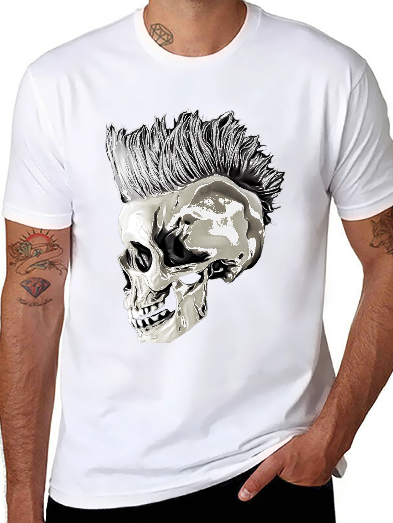 Punk Skull T-Shirt - Edgy Graphic Tee