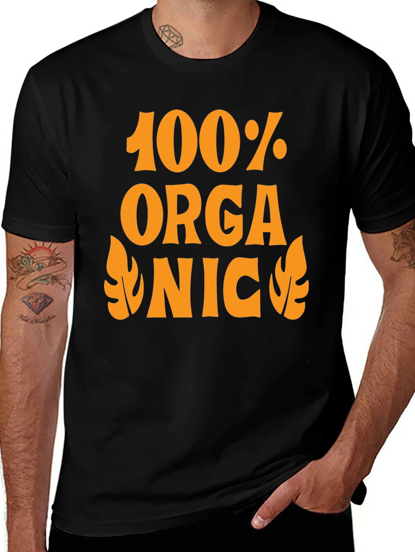 100% Organic Graphic Tee - Retro Style