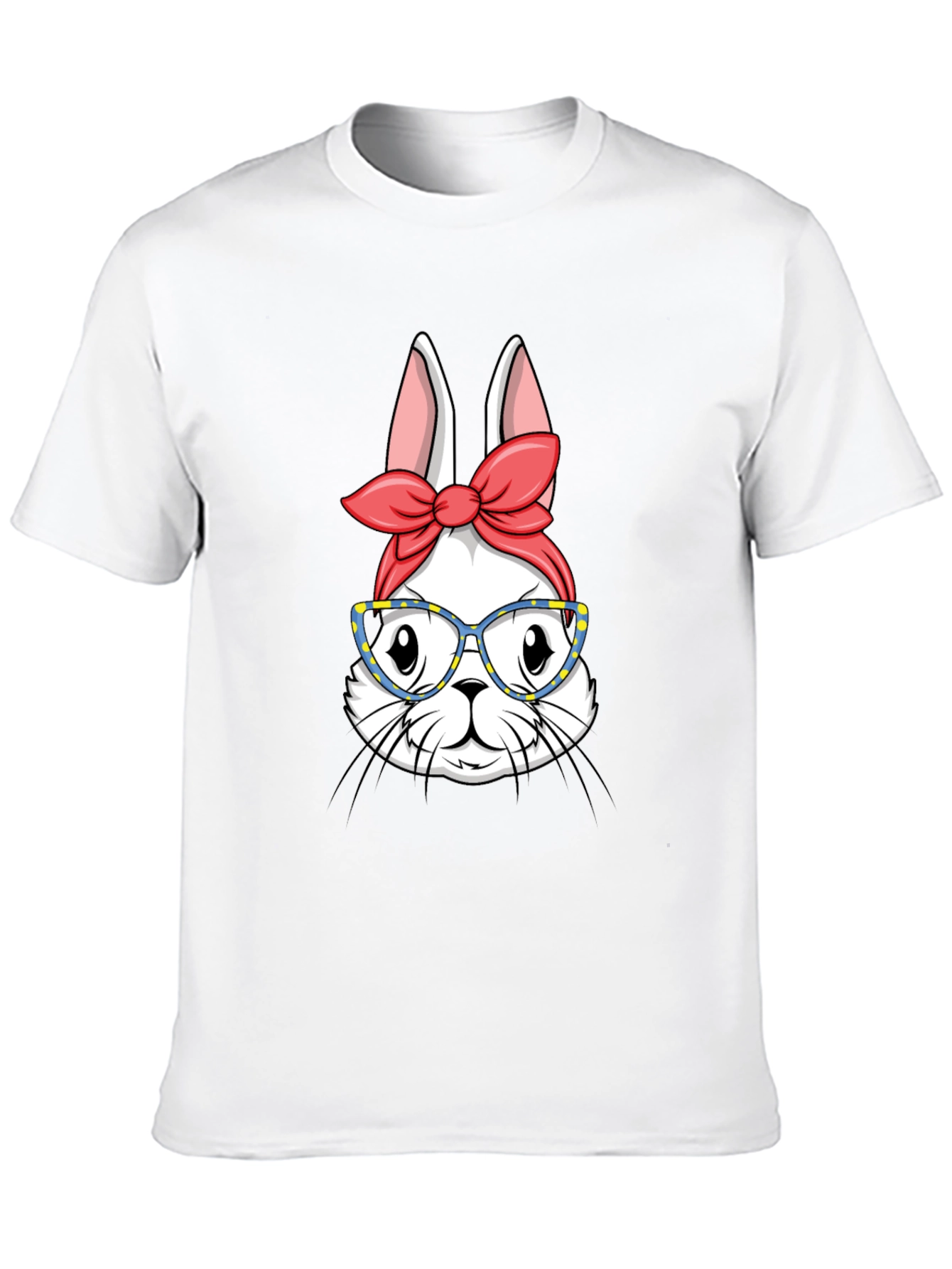 Bunny with Glasses T-Shirt - Black