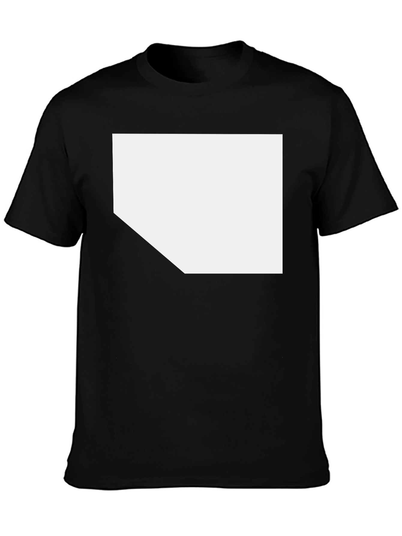 Black T-Shirt with Customizable White Space