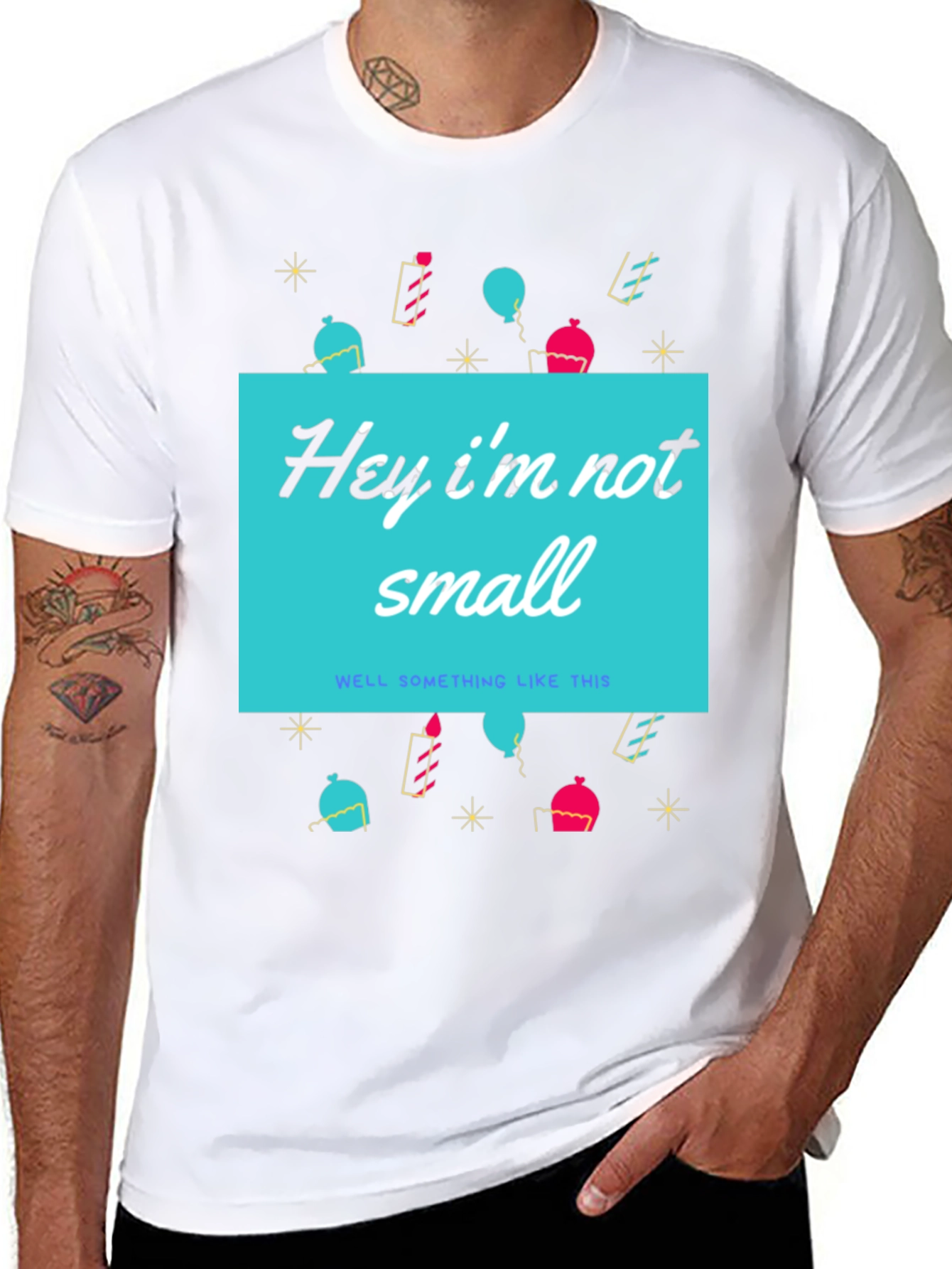 Funny Height T-Shirt - Hey Im Not Small