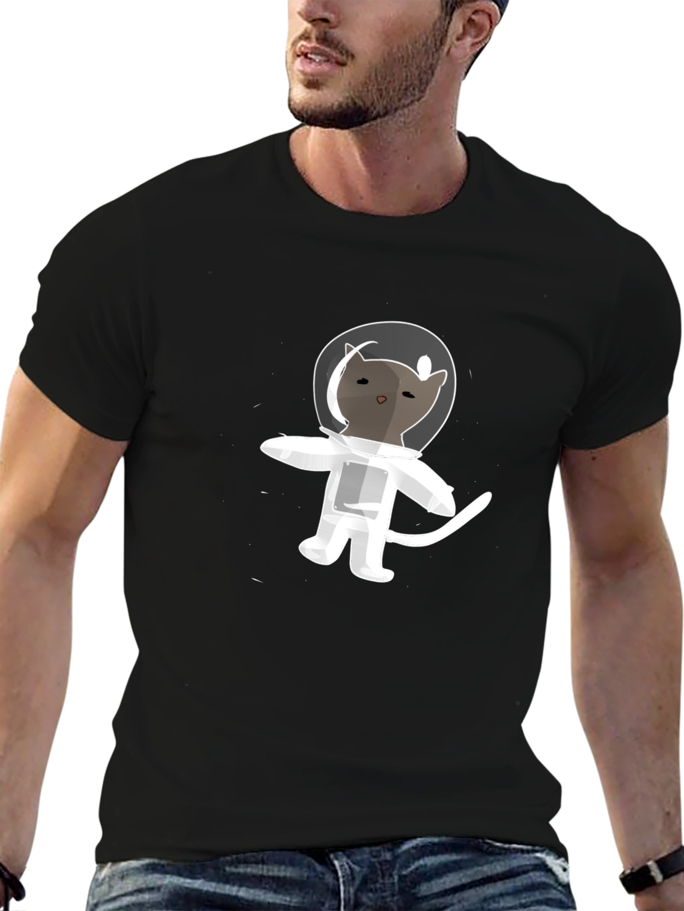 Astronaut Cat T-Shirt - Space Kitten Tee