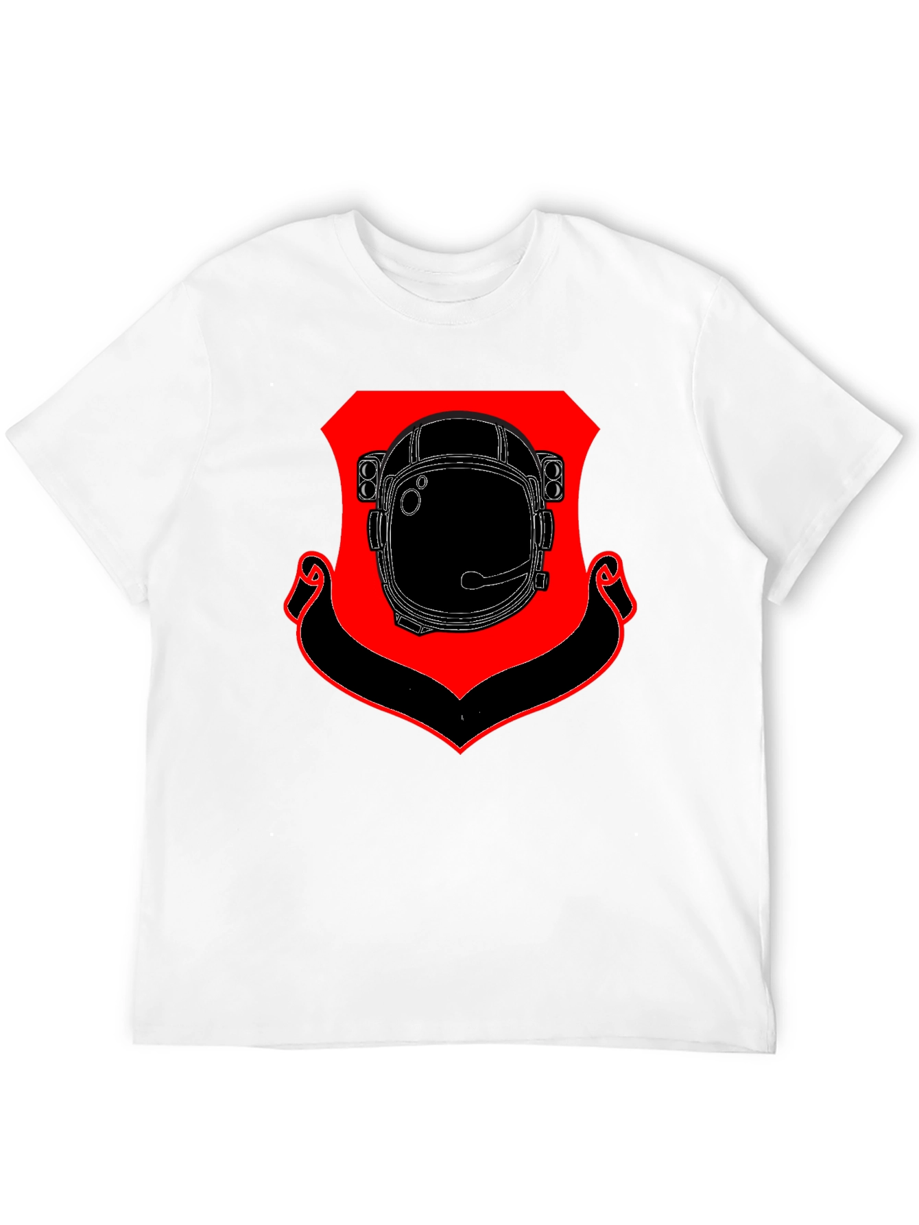 Astronaut Helmet Shield Black T-Shirt